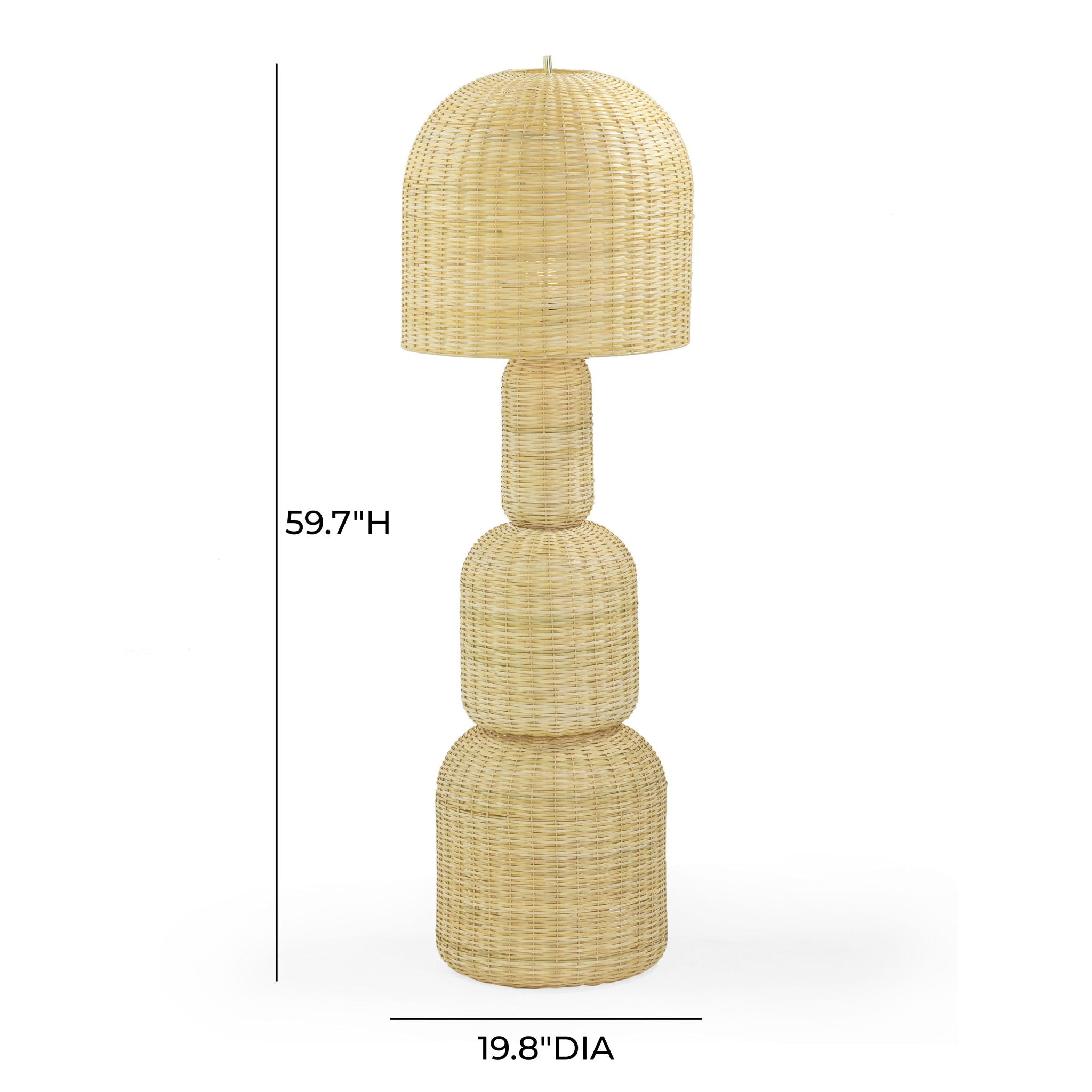 Kootu - Rattan Floor Lamp - Natural