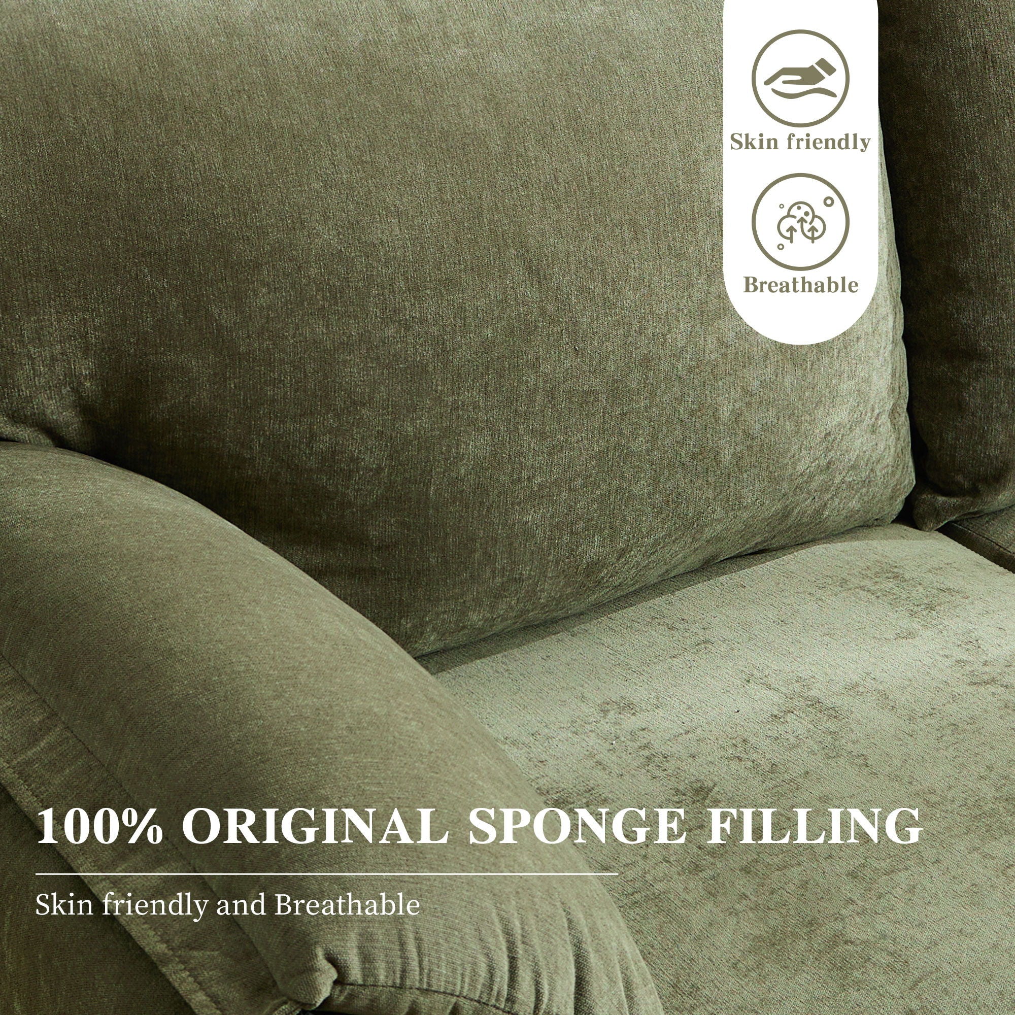 Modern Minimalist Down Filled Sofa