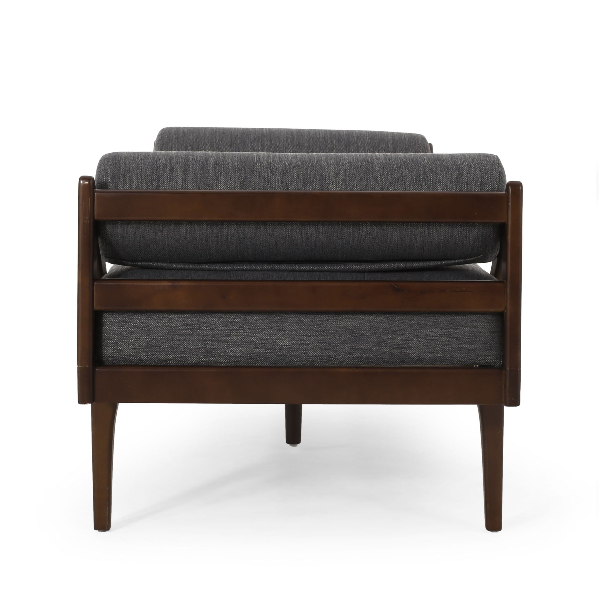 Chic Contemporary Chaise Lounge With Button Tufting And Bentwood Structure