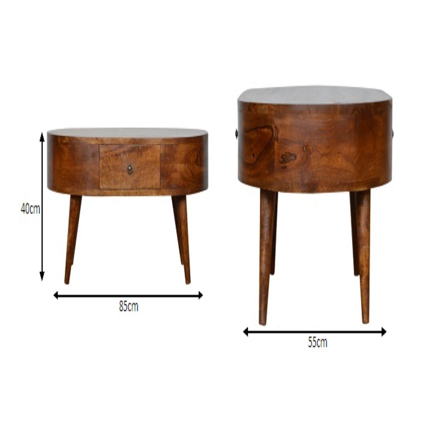 Rounded Wood Table - Best Buy Furniture