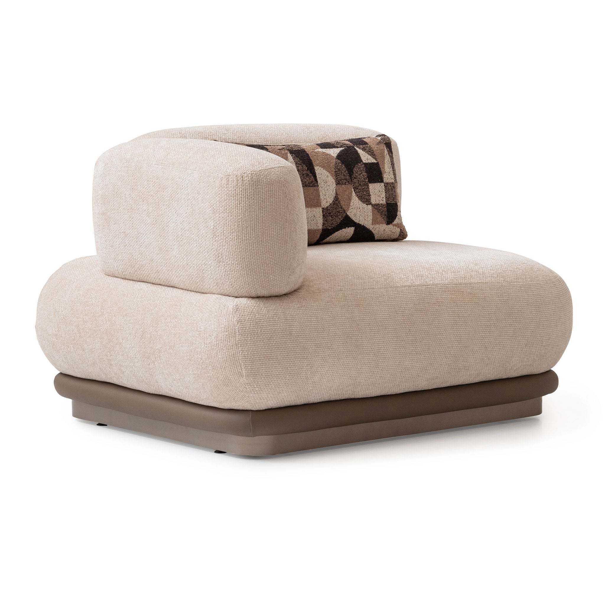 Bristol Point - LAF Chair - Fawn / Saddle Brown