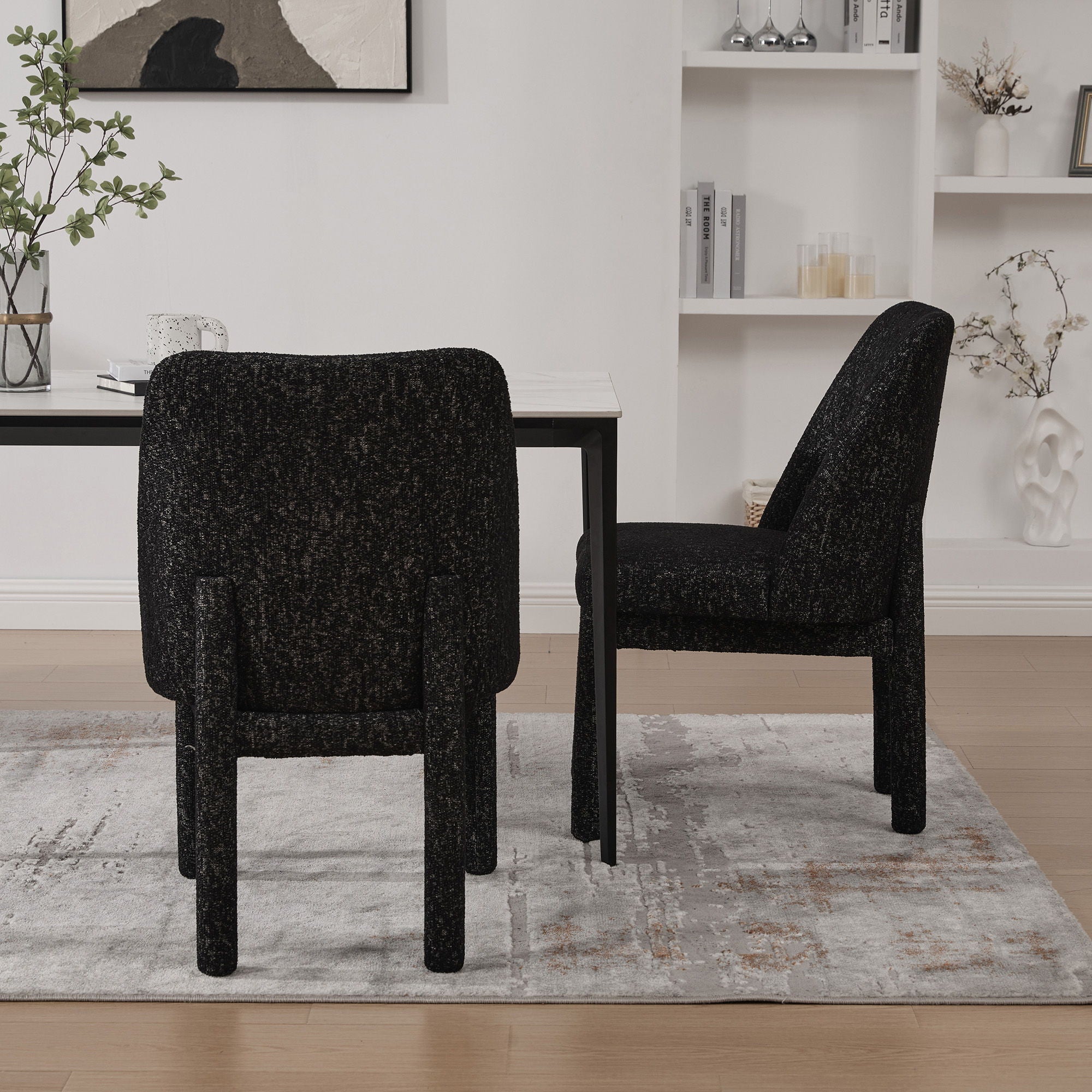 Wide Minimalist Dining Chair (Set of 2)