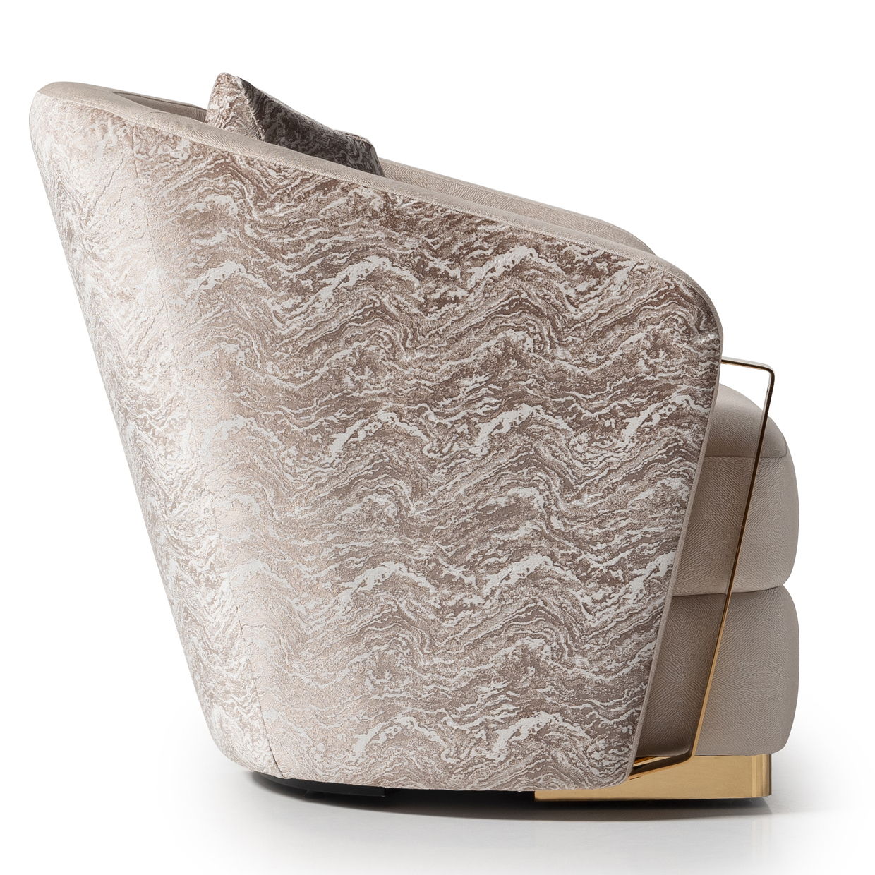 Carmela - Accent Chair - Almond / Gold