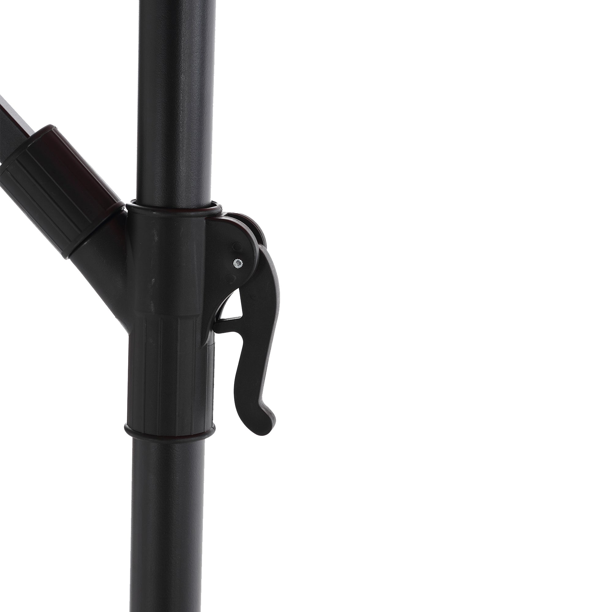 10ft Solar LED Offset Hanging Market Patio Umbrella (Orange)