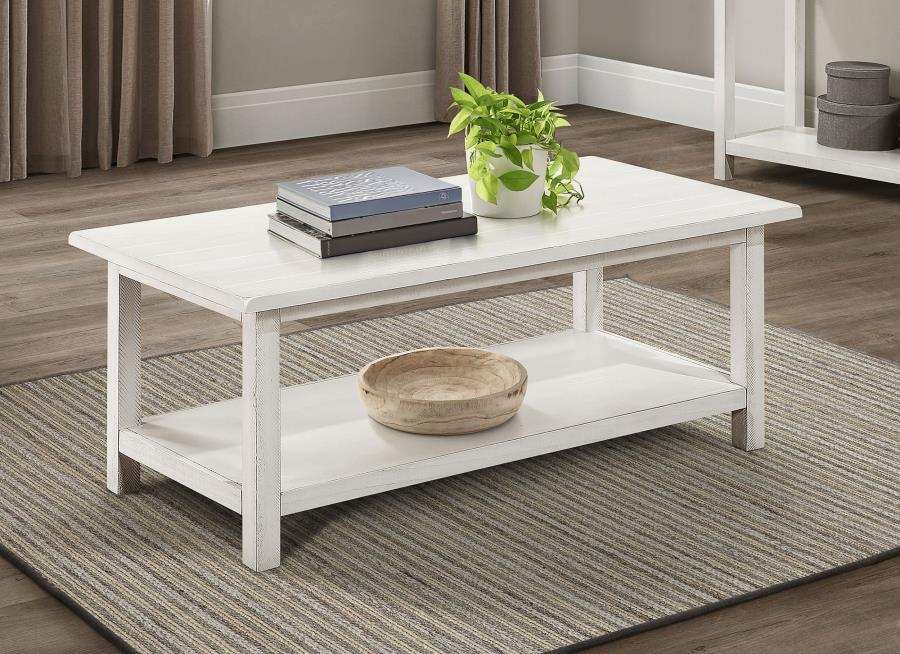 Payne - Wood Coffee Table with Shelf - Best Buy Furniture