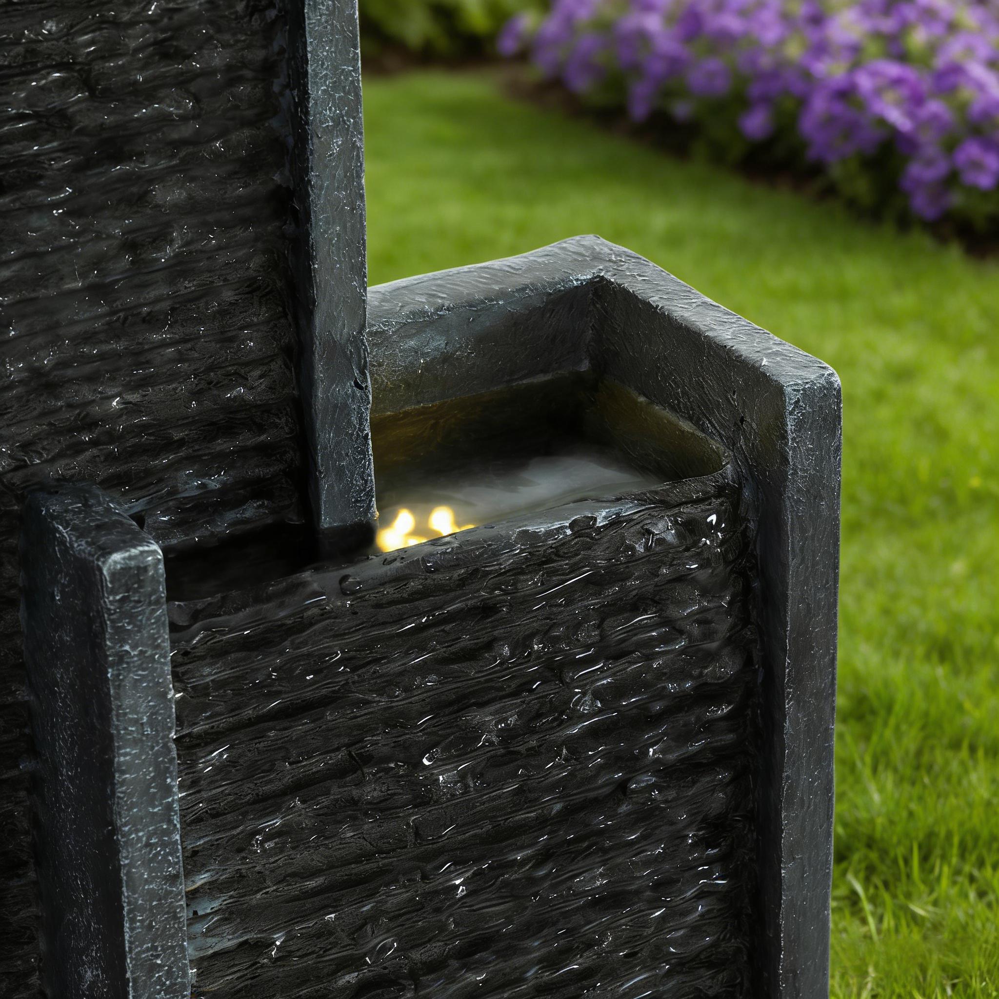 40 Inch Modern Outdoor Water Fountain