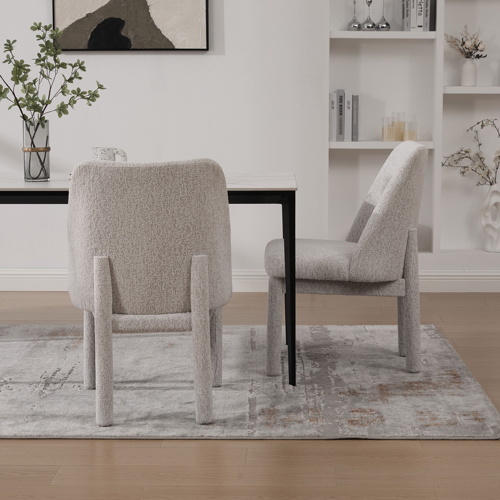Wide Minimalist Dining Chair (Set of 2)