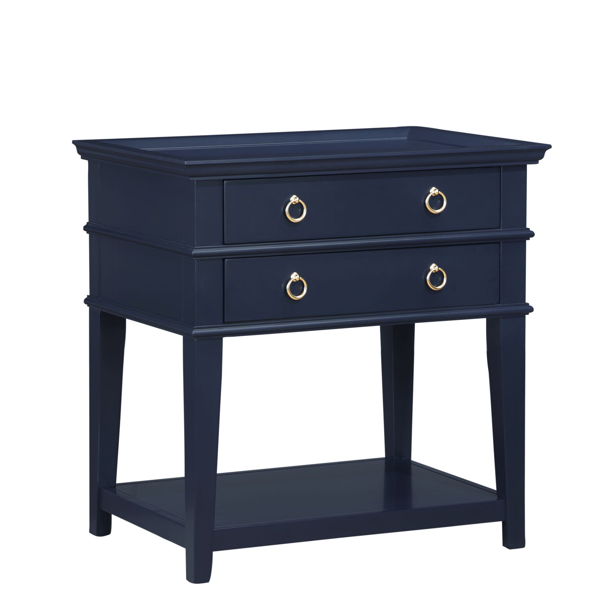 Carmona - 2 Drawer Tray Top Nightstand Pulls