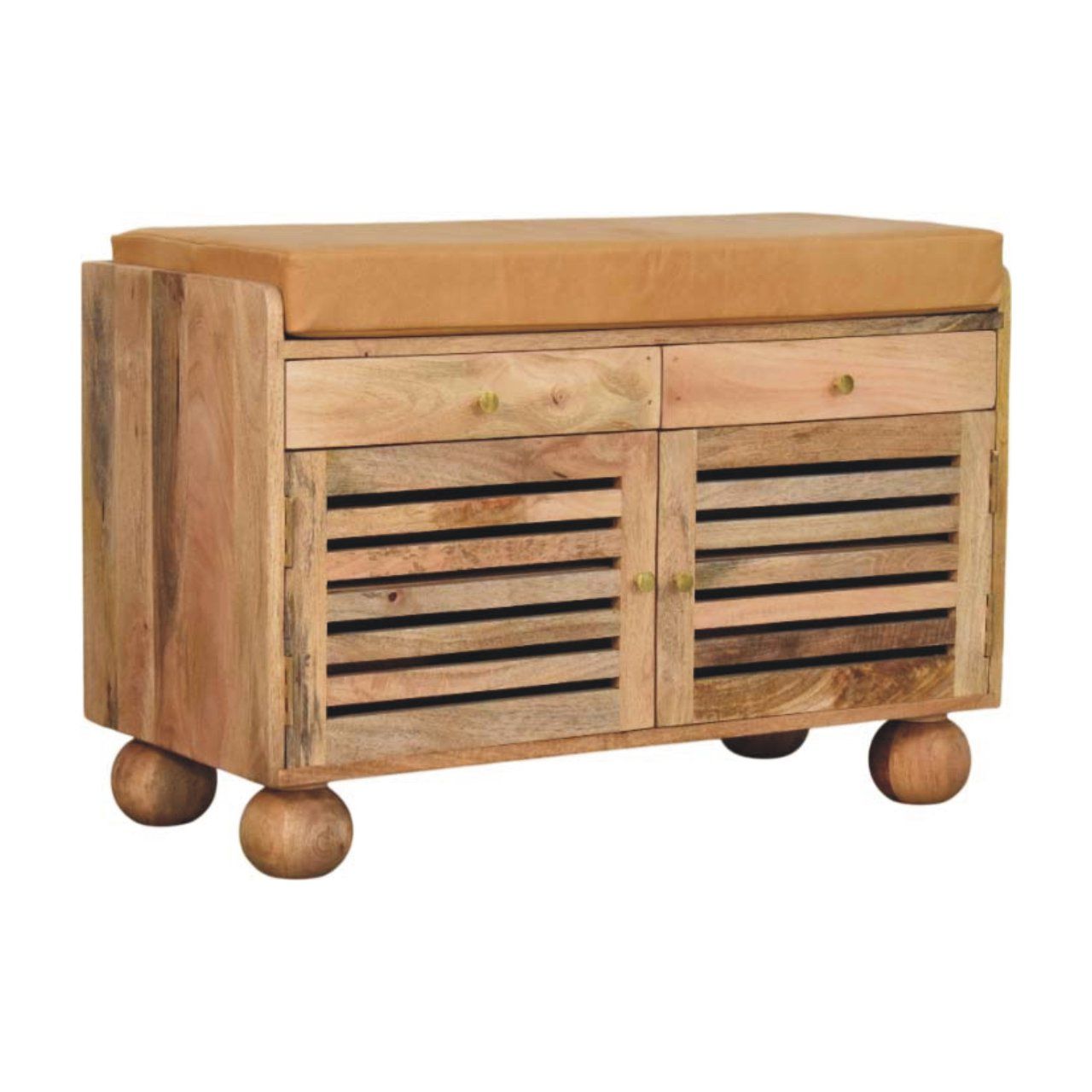 Shutter Shoe Rack With 2 Drawers - Beige - Best Buy Furniture