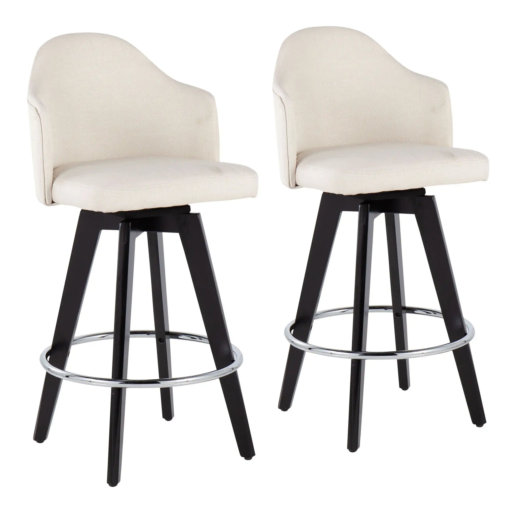 Ahoy - Contemporary Fixed Height Counter Stool With Round Footrest (Set of 2) - Best Buy Furniture