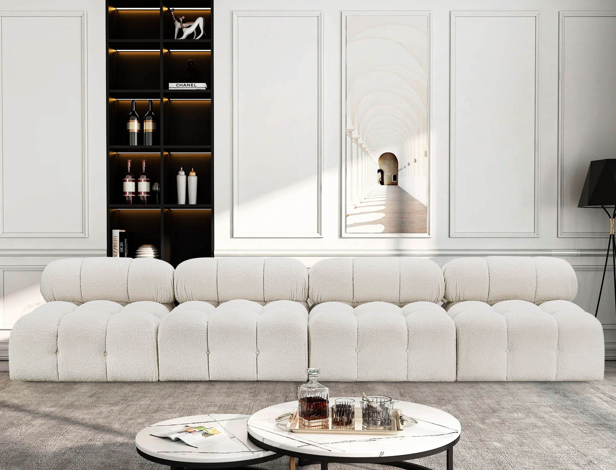 Ames - 4 Seat Modular Armless Sofa