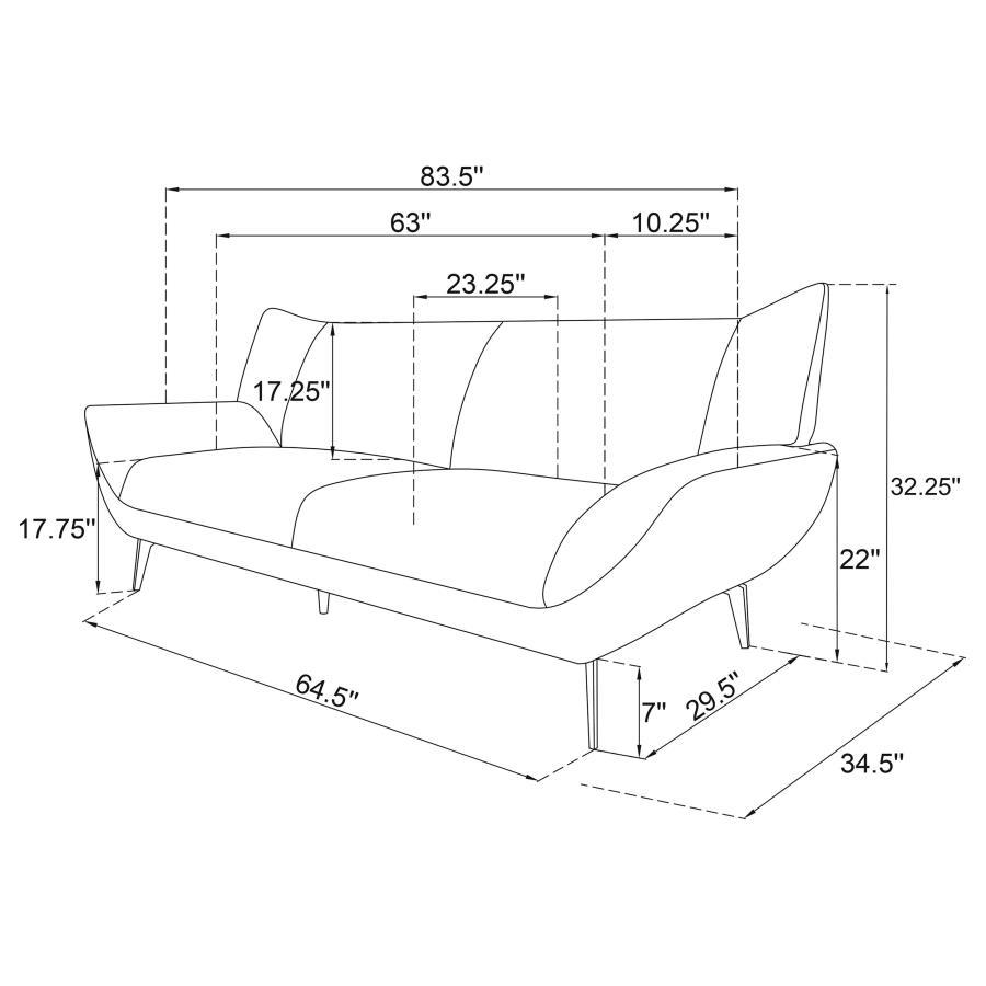 Acton - Upholstered Flared Arm Sofa Set - Best Buy Furniture