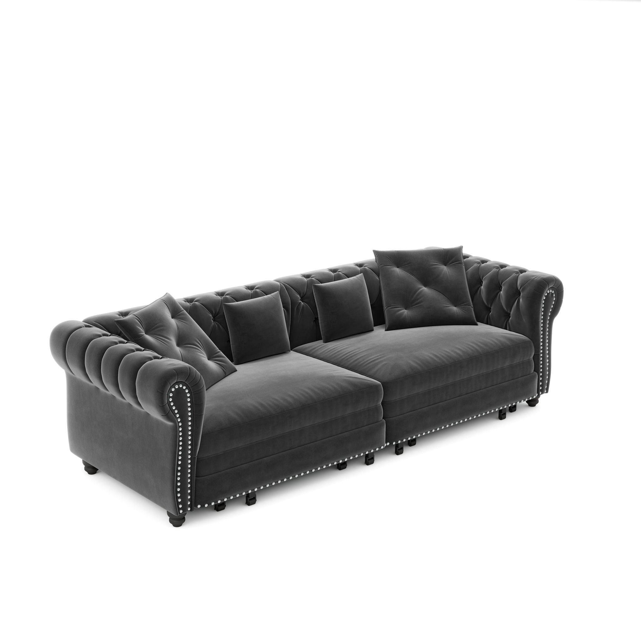 3 In 1 Pull Out Sofa Bed With Movable Ottoman