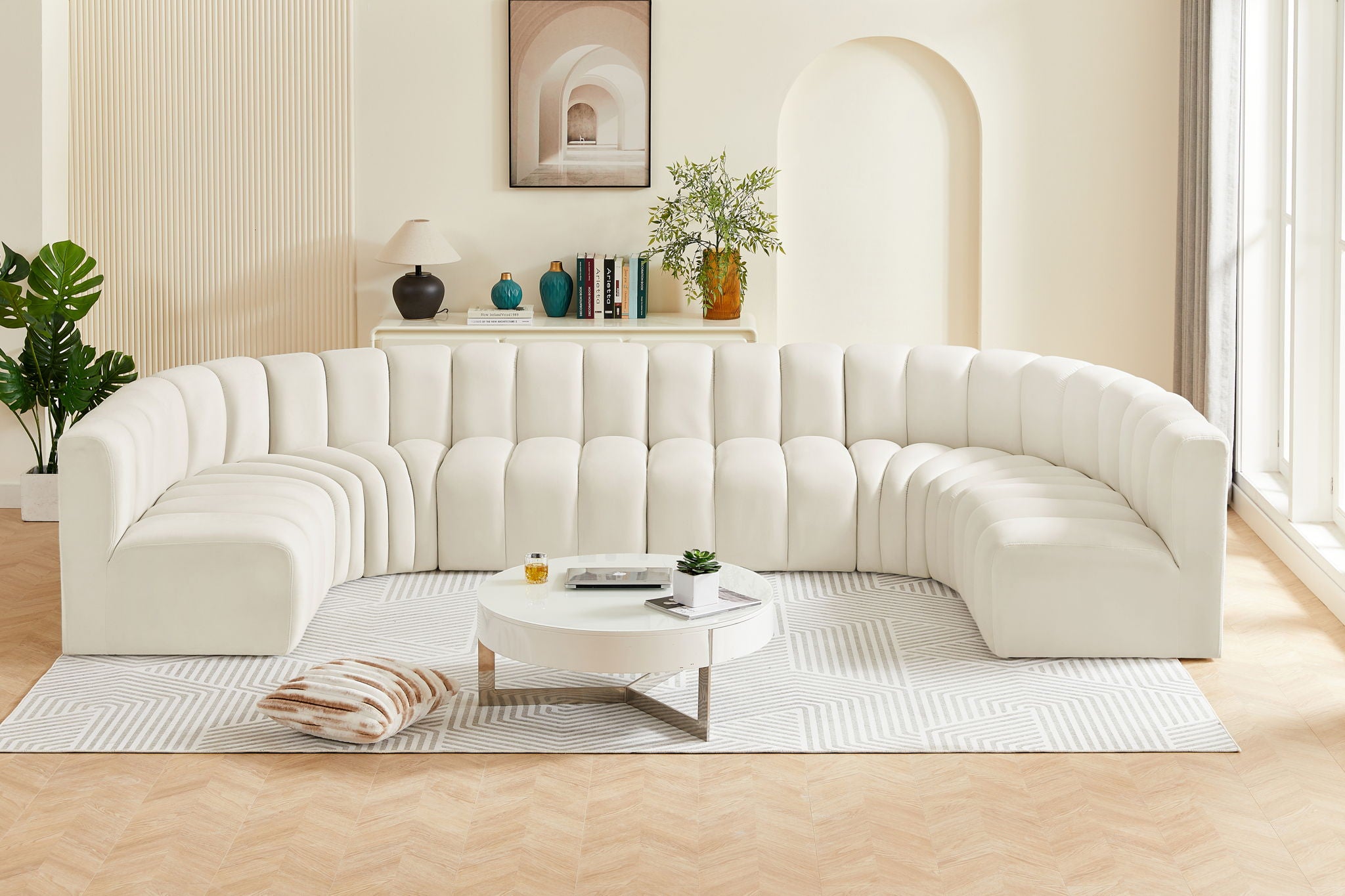Arc - Velvet Modular U-Shaped Sectional