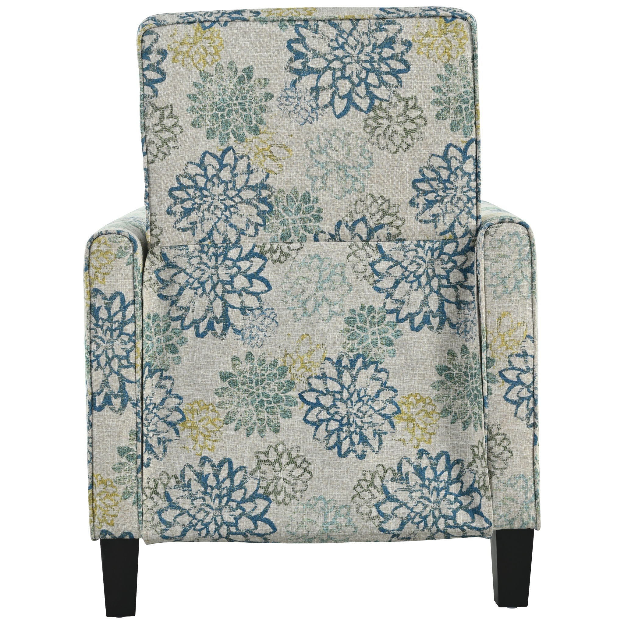 Push Back Upholstered Recliner Armchair
