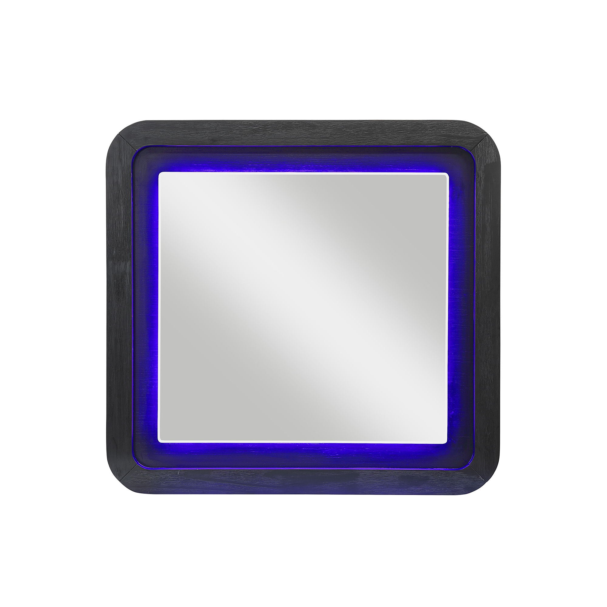 Beverly - Large Scale Wall Mirror For Dresser, Rounded Edges - Black White - Best Buy Furniture