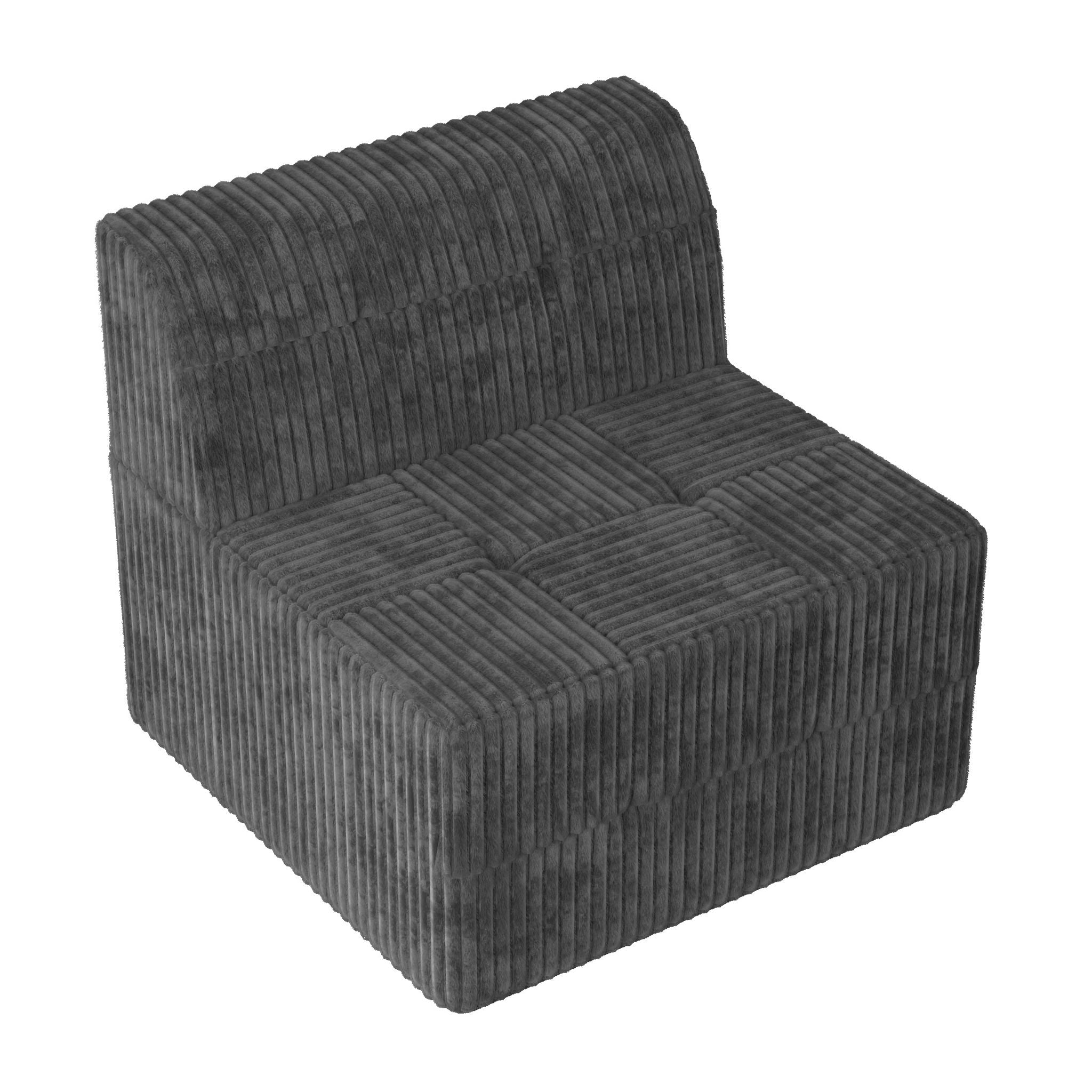 Modern Minimalist L Shape Modular Sectional Sofa, Sleeper Corduroy Couch