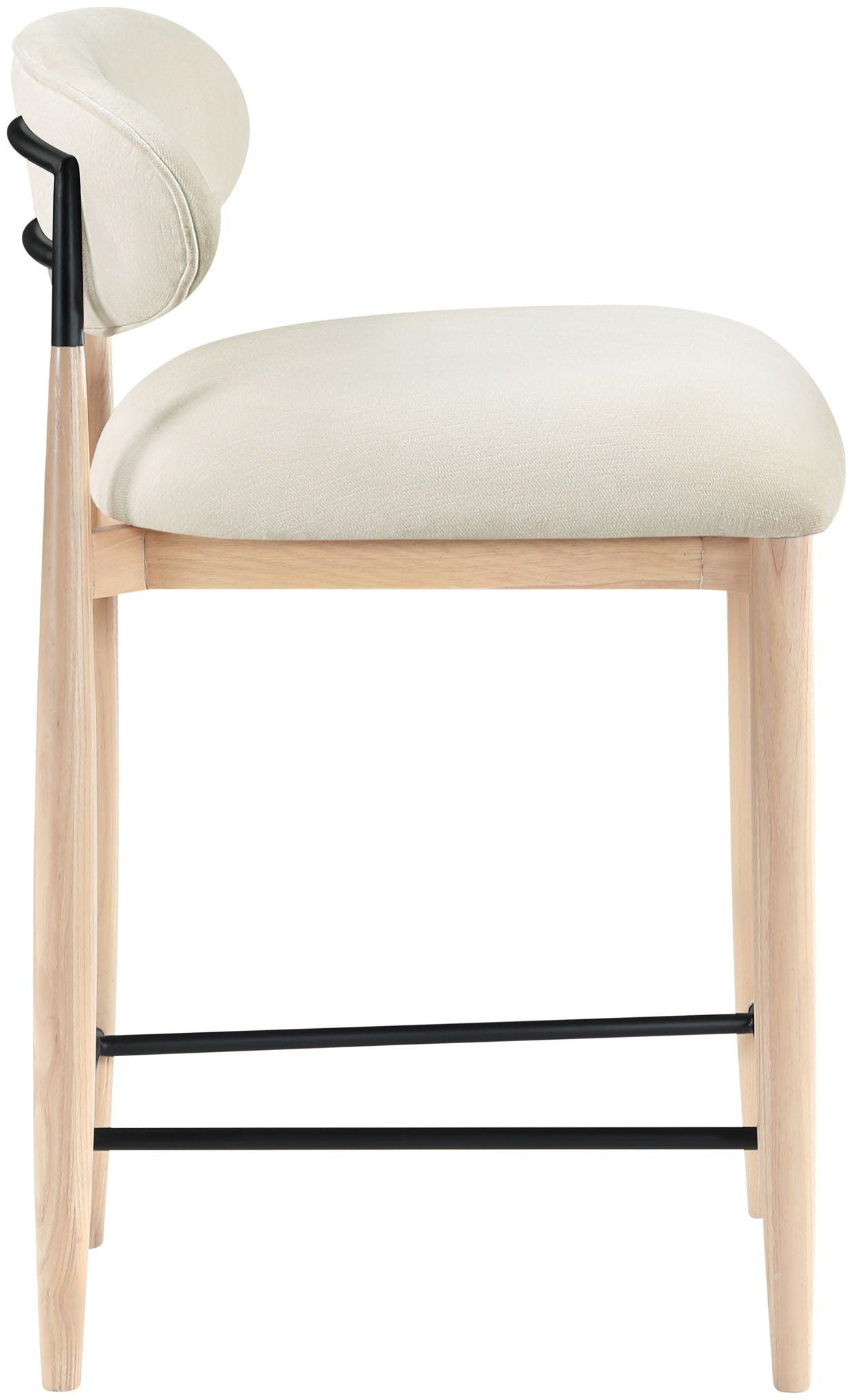 Riccio - Upholstered Stool - Cream