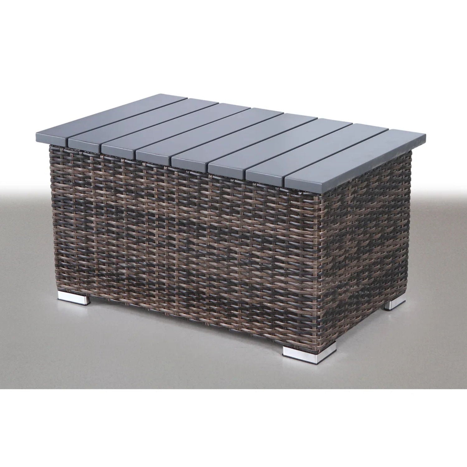 Wicker Sectional Seating Group With Plush Cushions