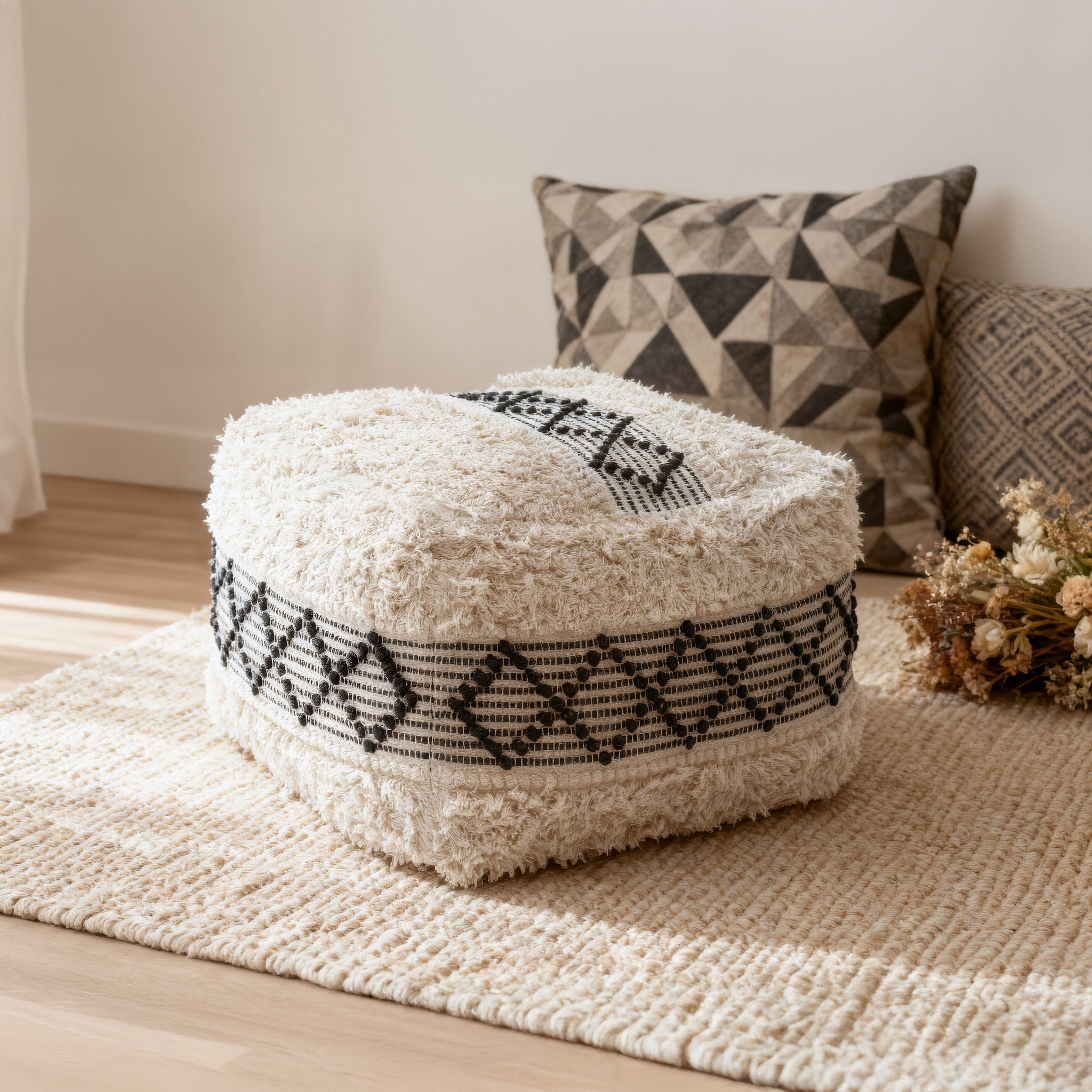 Pisco - Ottoman - Beige / Black