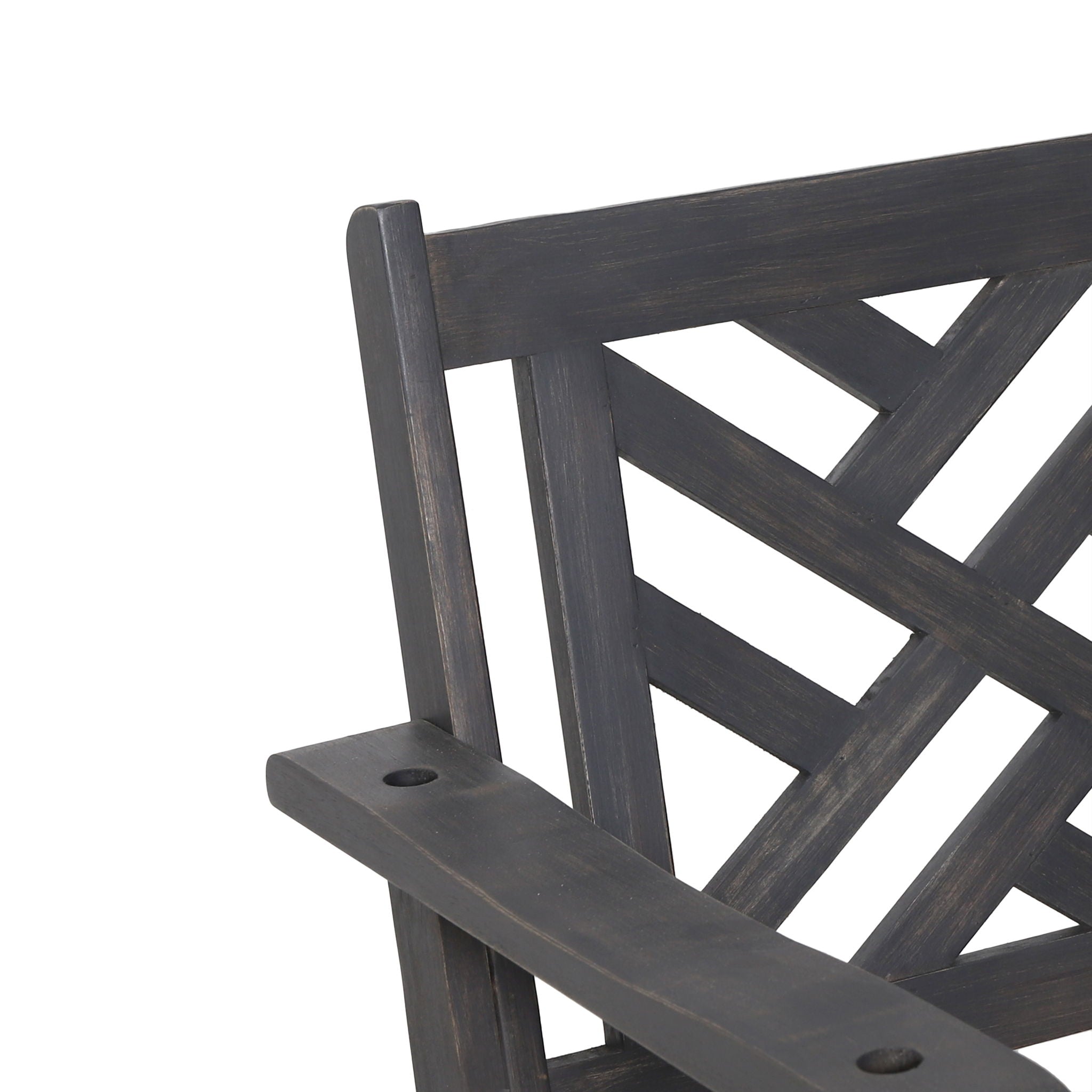 Alejandro - Acacia Wood Porch Swing With Slat Panel Seating