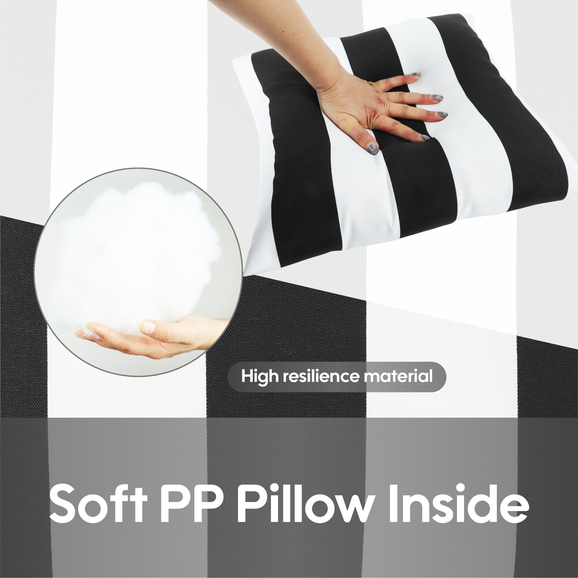 2 Pack Outdoor Throw Pillows, Waterproof & Fade-Resistant (18x18 Inch)