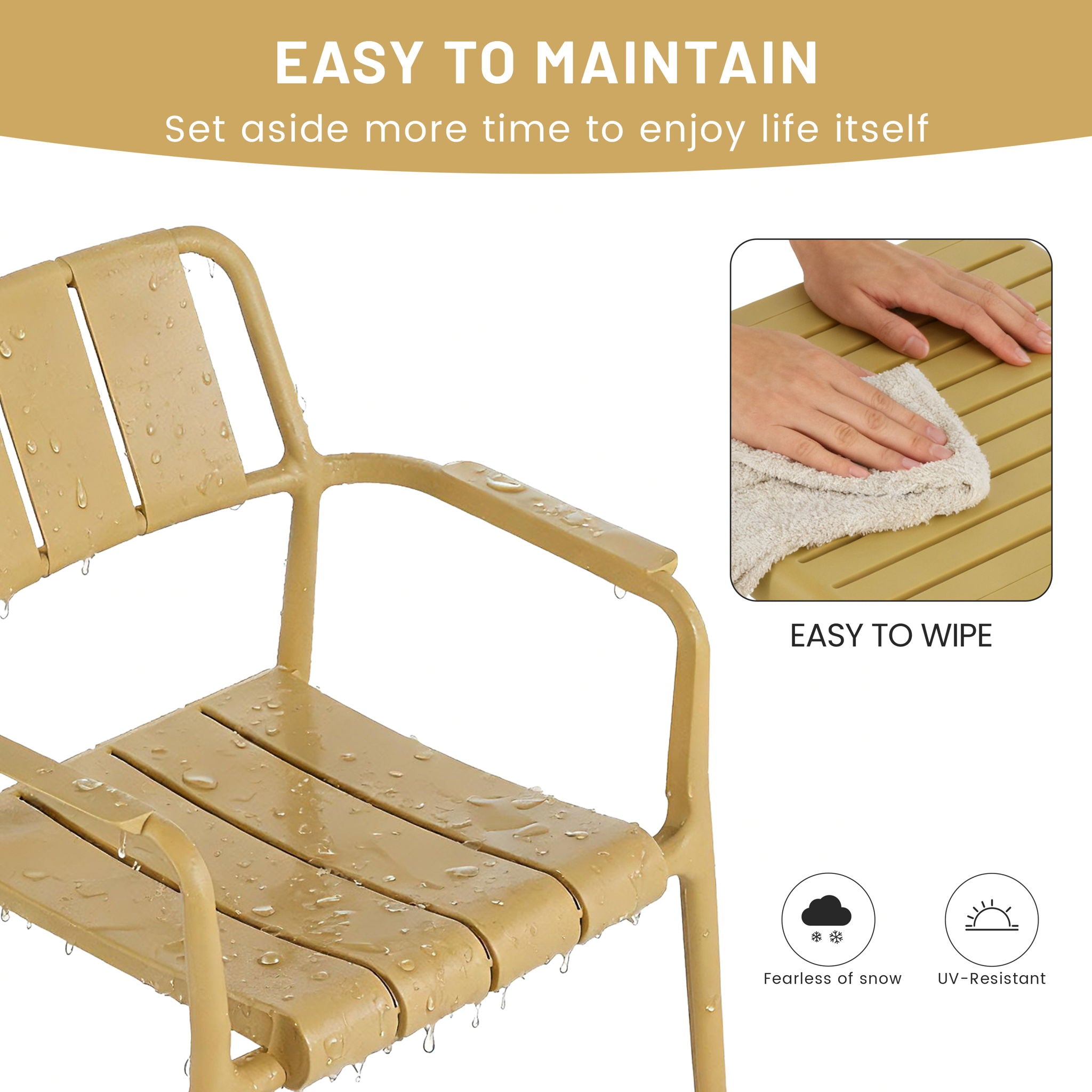 3 Piece Indoor / Outdoor Leisure Table And Chair Set