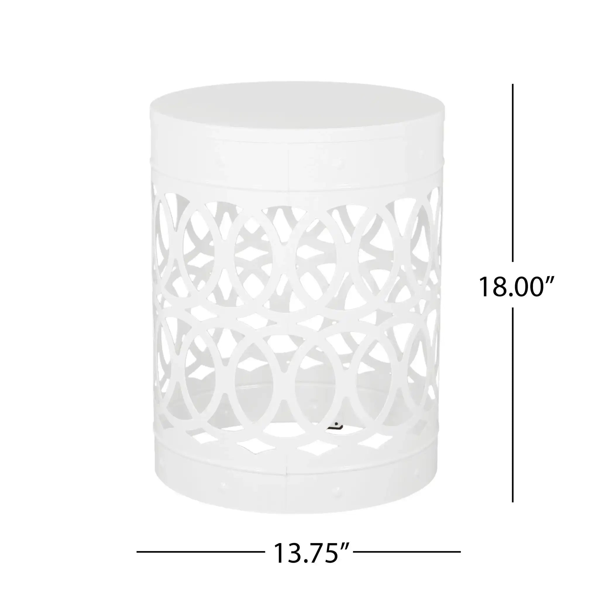 Outdoor Metal Large End Table, Modern Design