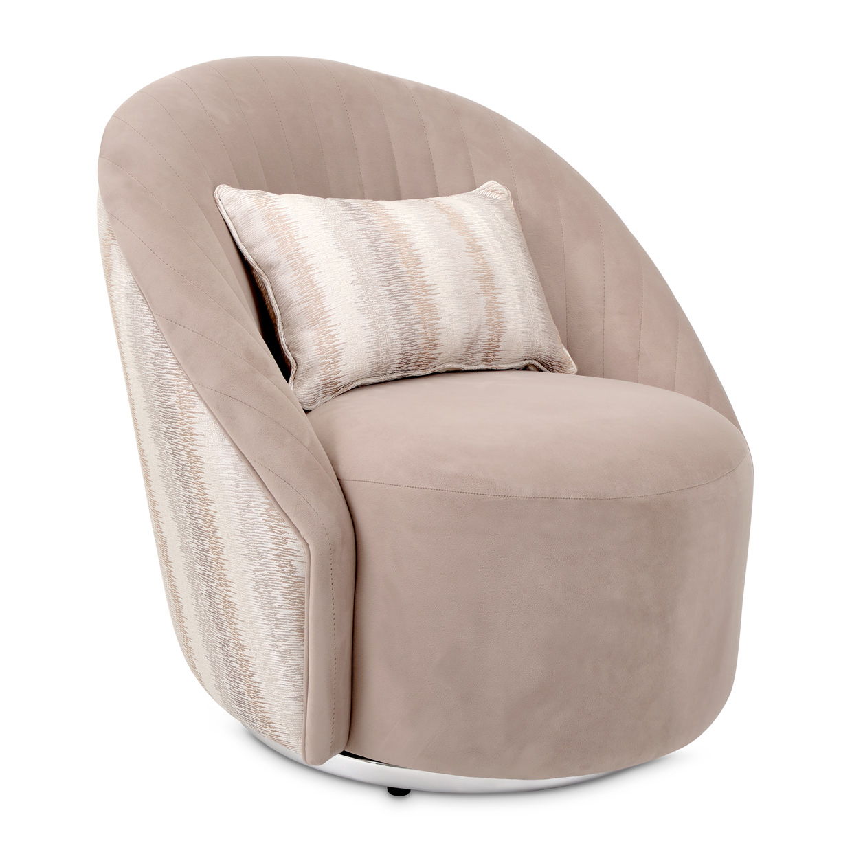 Lucca - Swivel Chair - Silver