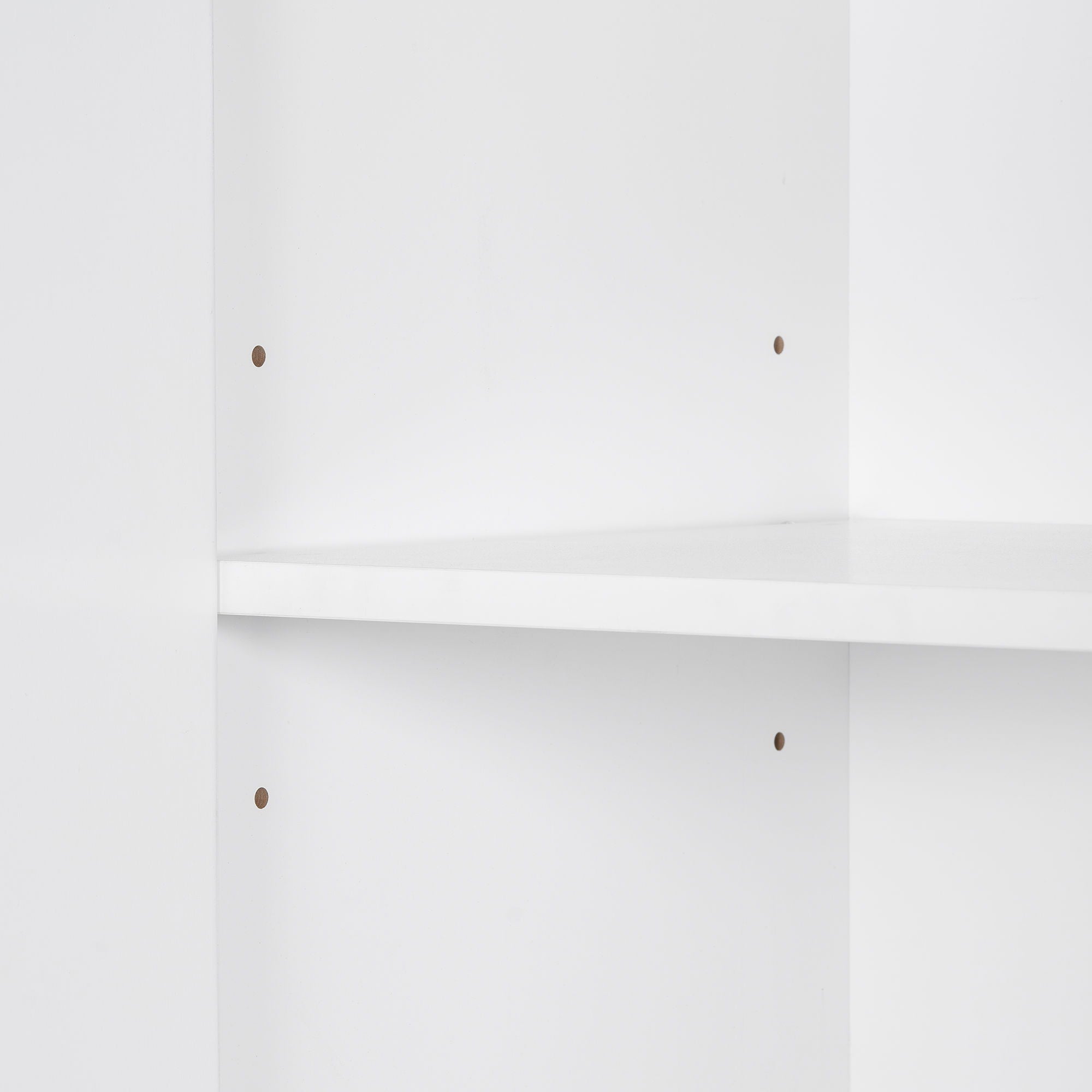 Modern Bathroom Storage Cabinet With Two Laundry Baskets, One Drawer, Adjustable Shelf
