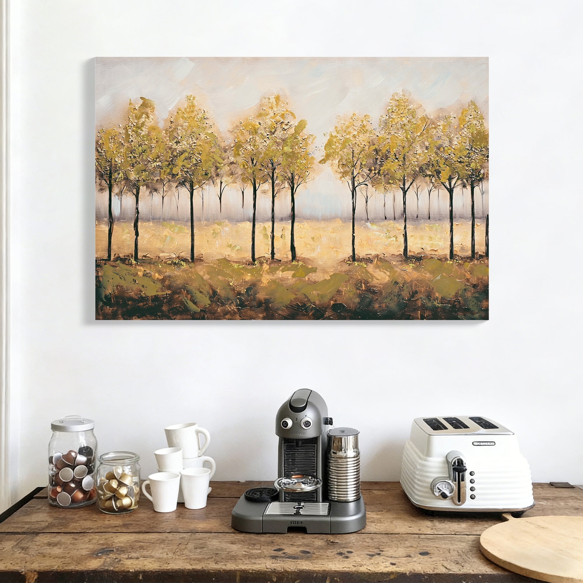 Framed Autumn Embellishments Canvas Wall Art