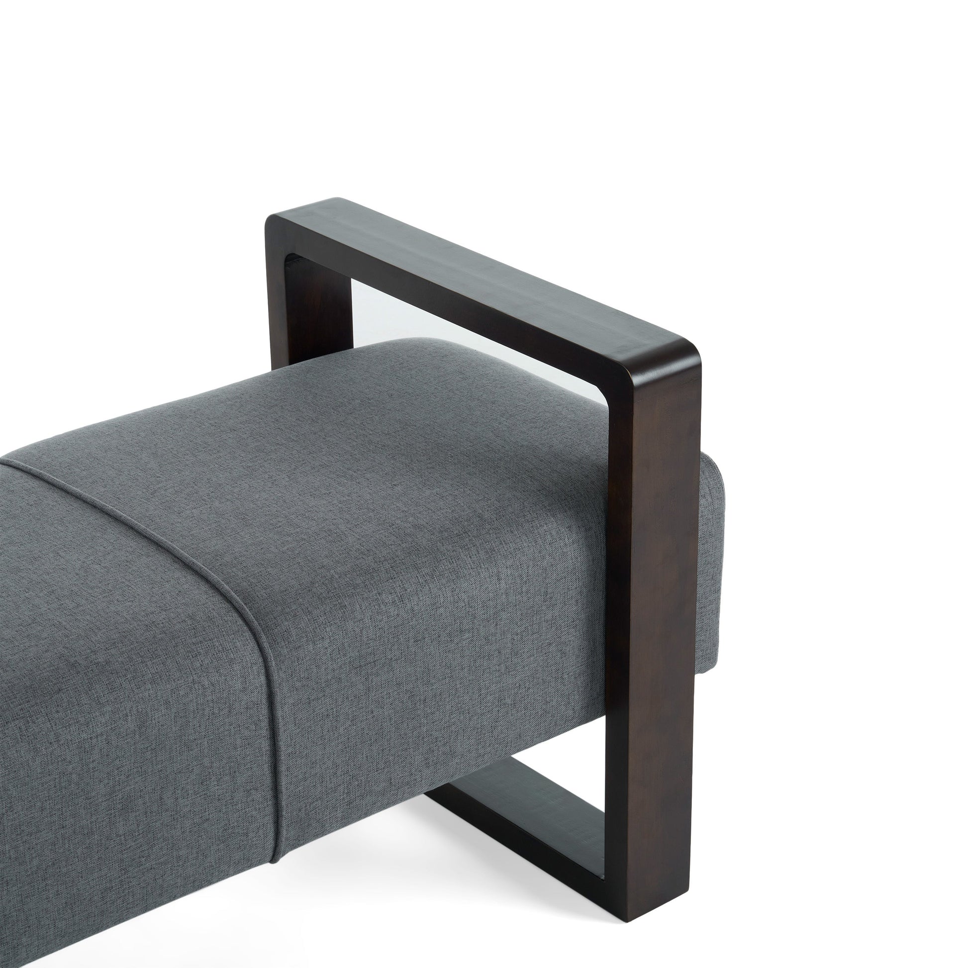 Sleek and Stylish Long - shaped Ottoman, Gray - Best Buy Furniture