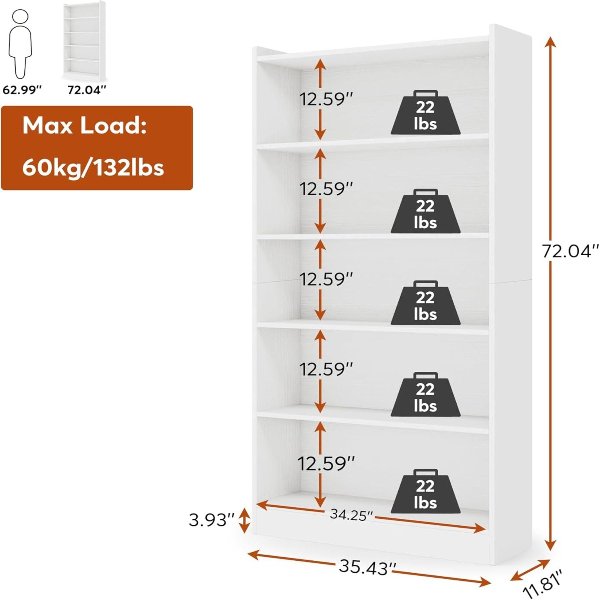 Library Bookshelf With Storage For Living Room