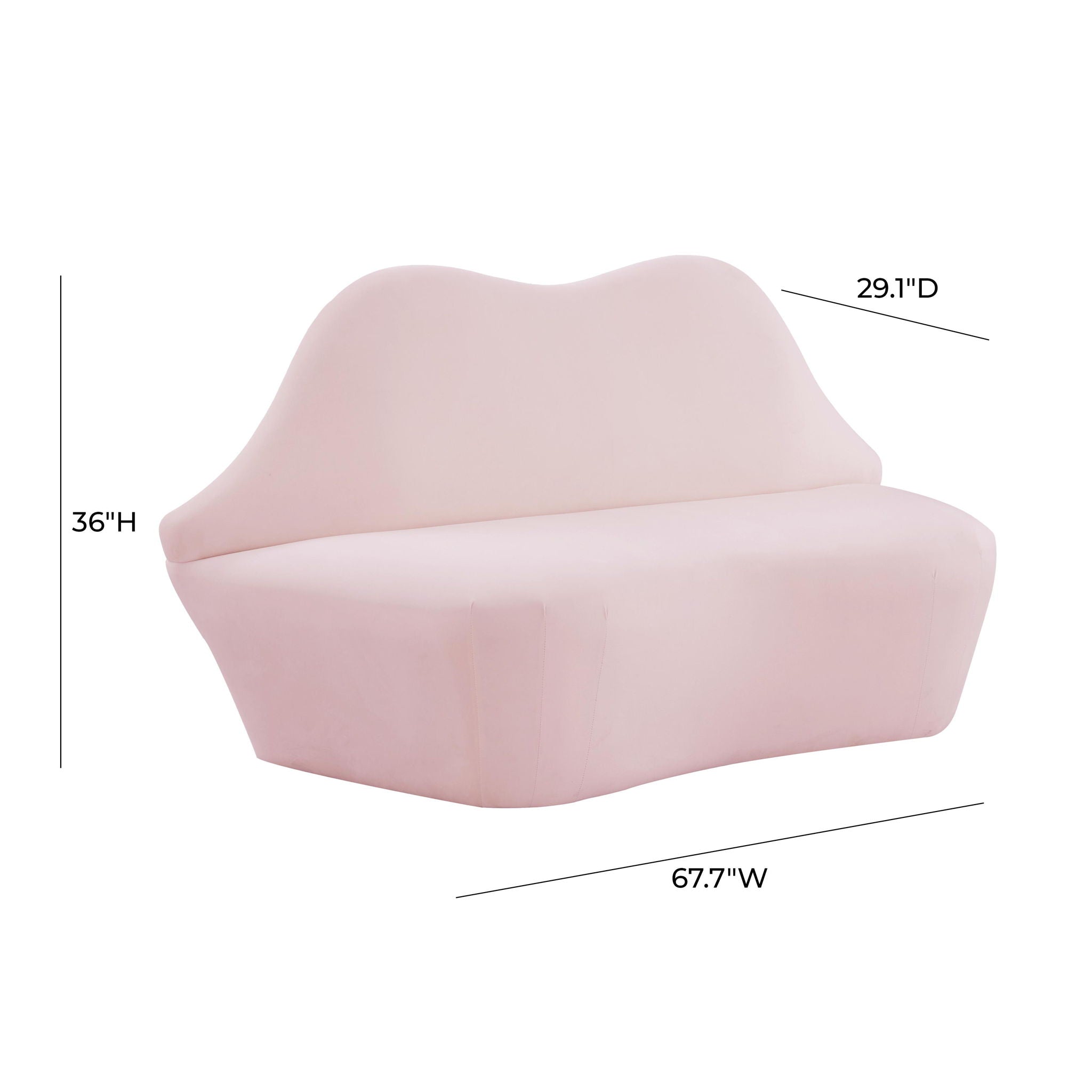 Lips - Velvet Settee