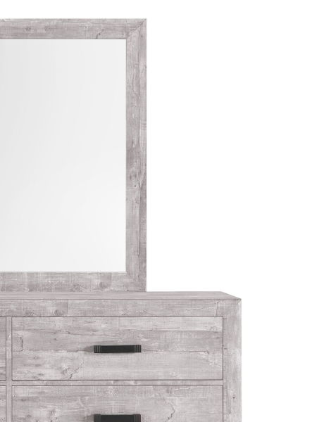 Rover - Mirror - Gray - Best Buy Furniture