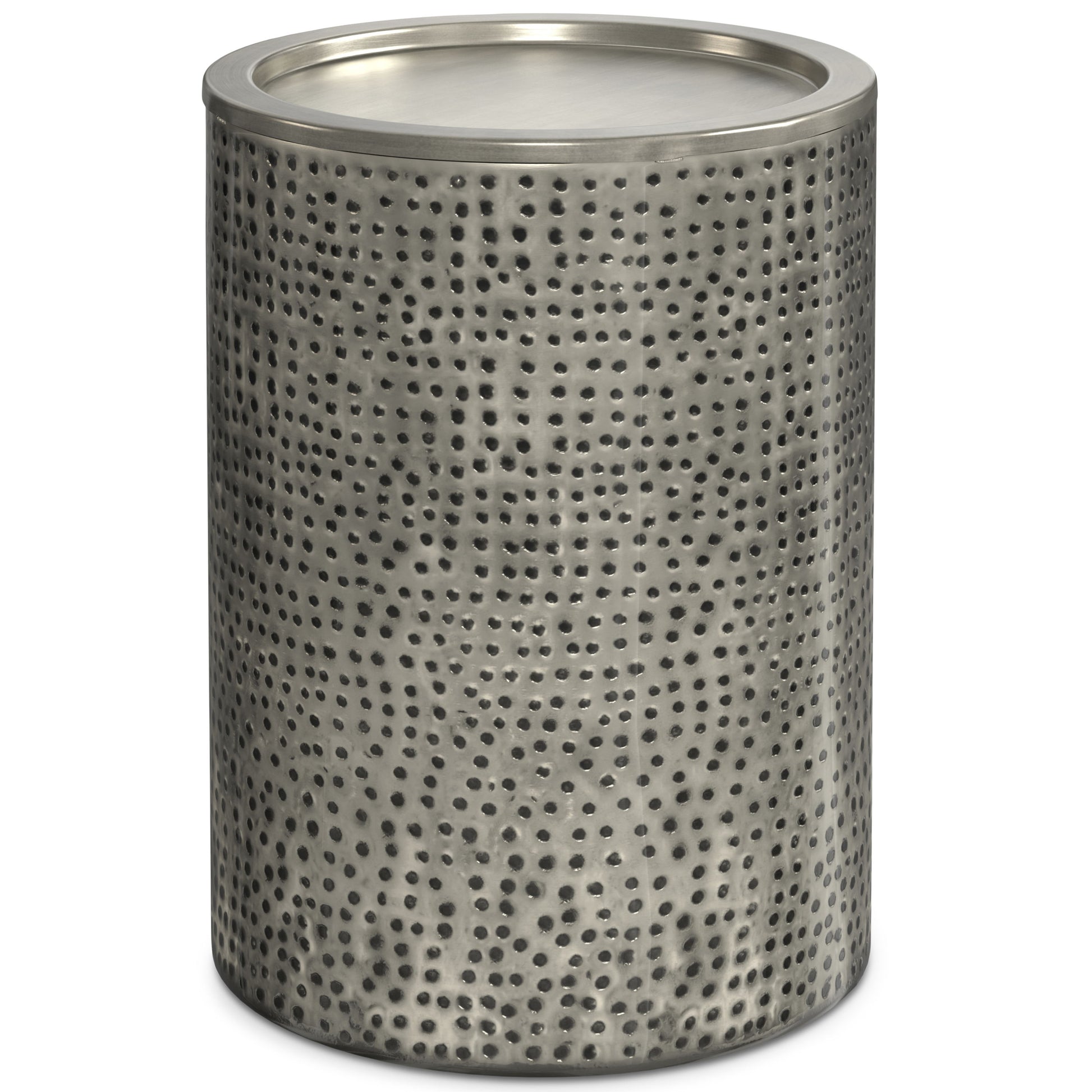 Corbin - Hammered Metal Side Table - Best Buy Furniture