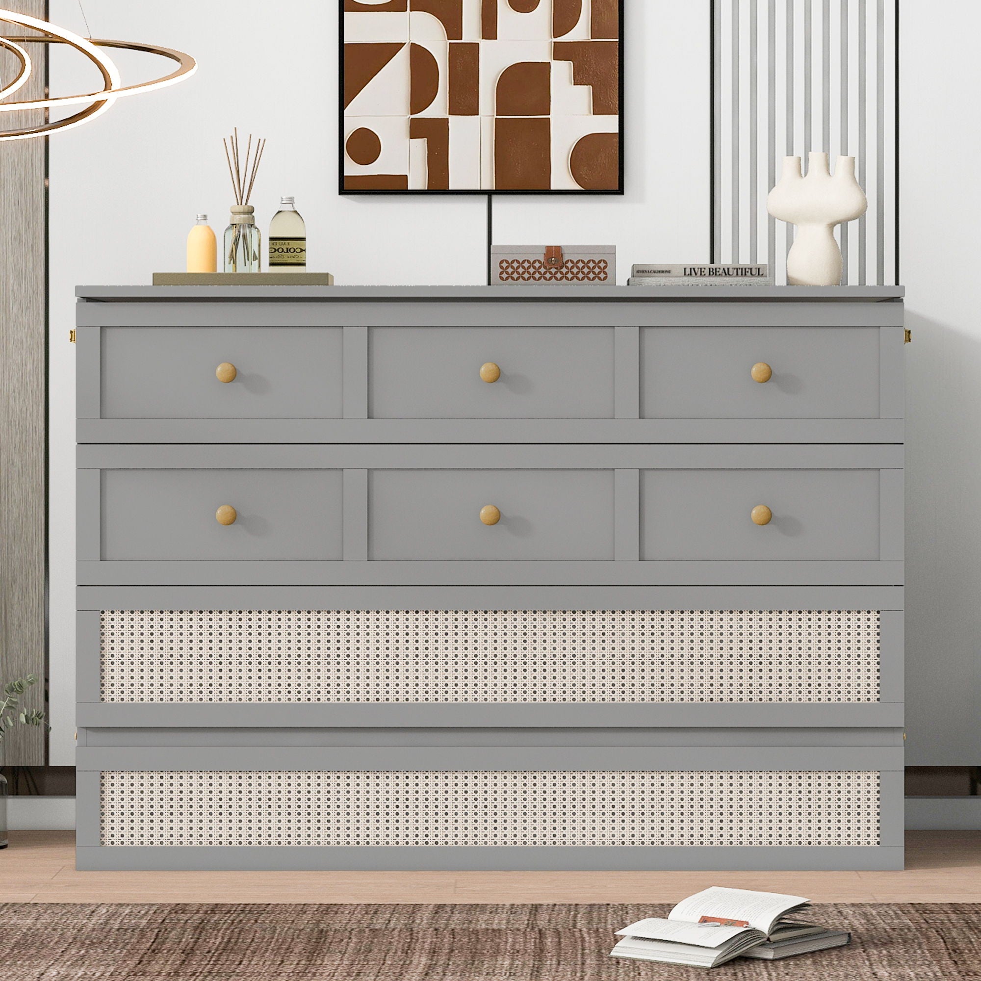 Murphy Bed With Large Drawers, Space Saving Design