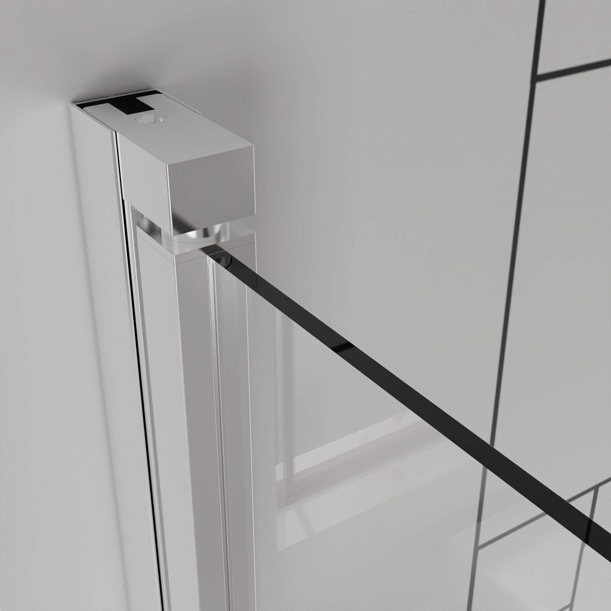 Bifold Frameless Shower Door With Tempered Clear Glass