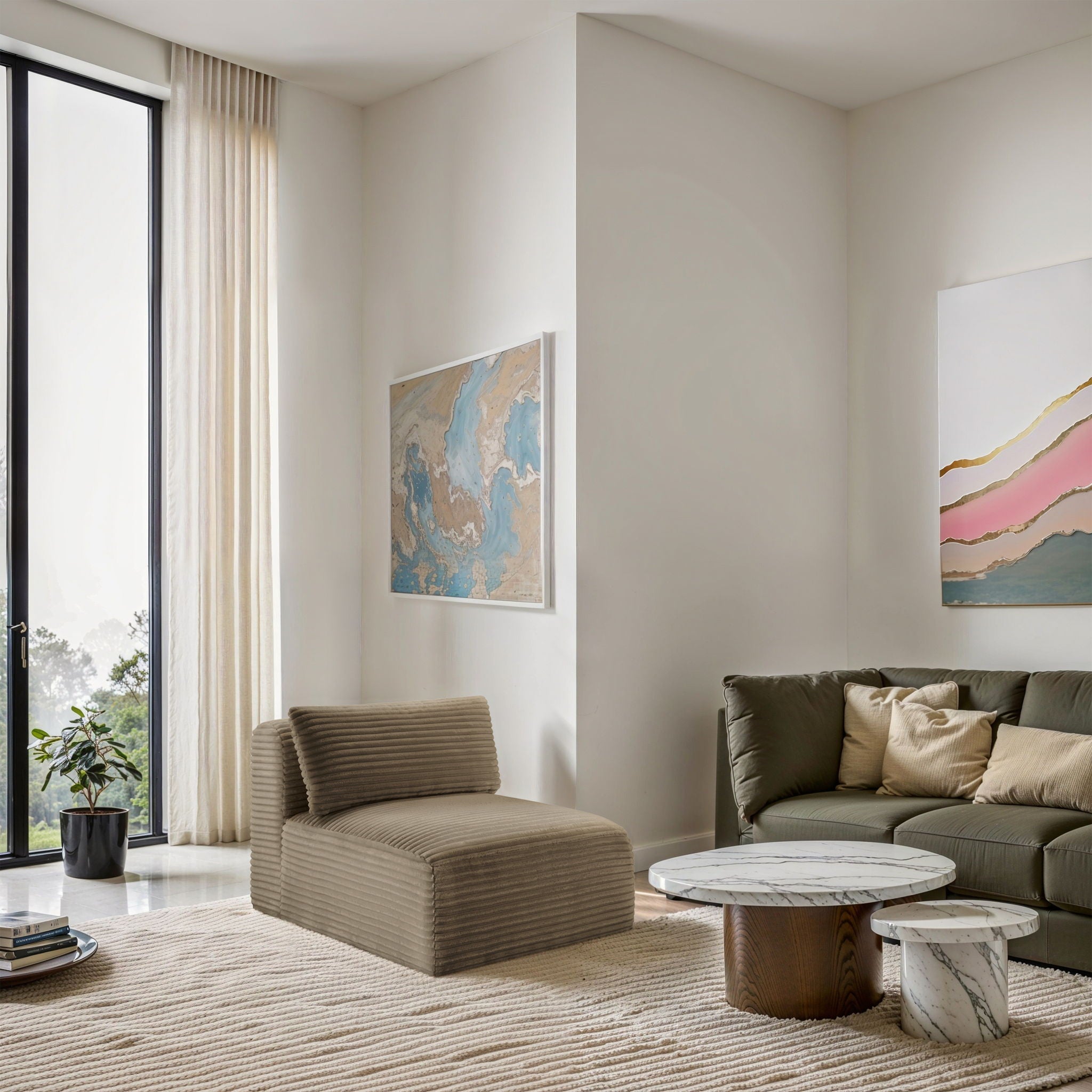 Shaggy - Fabric Armless Chair