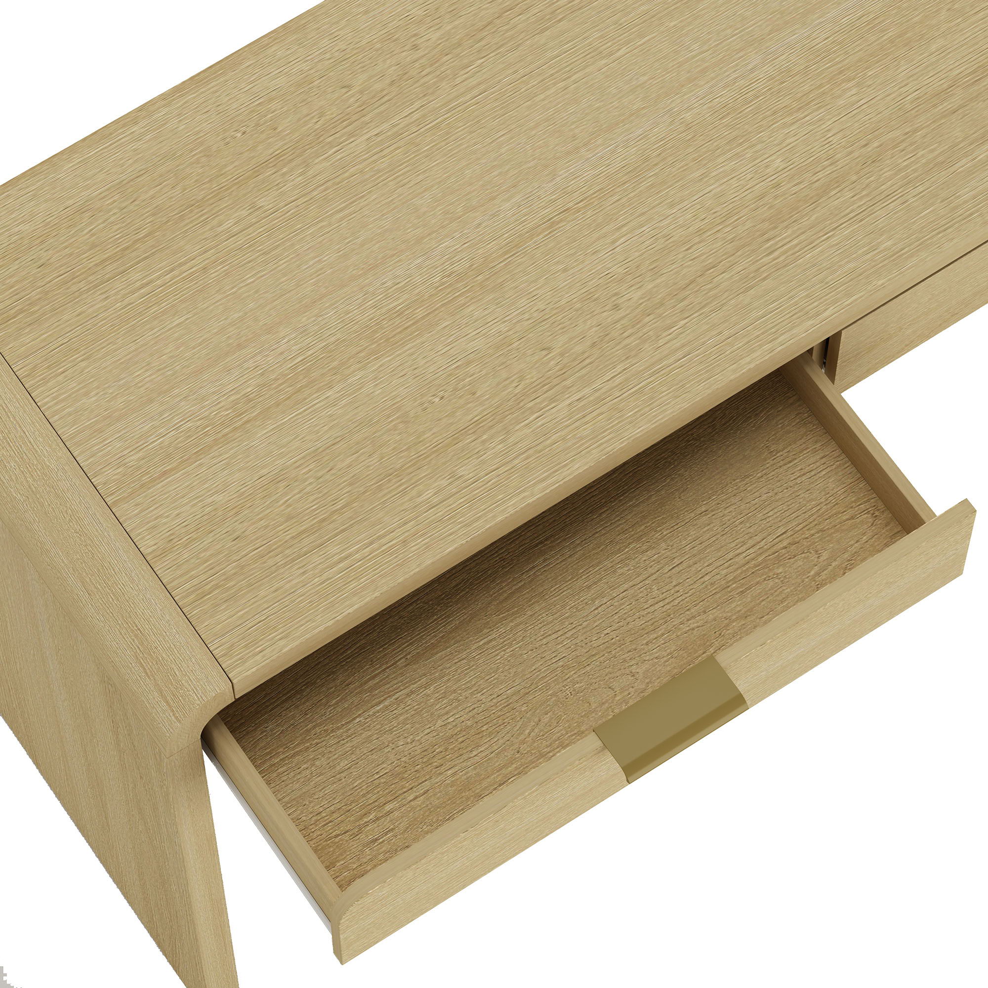 Grace - Office Desk With 2 Drawers - Oak