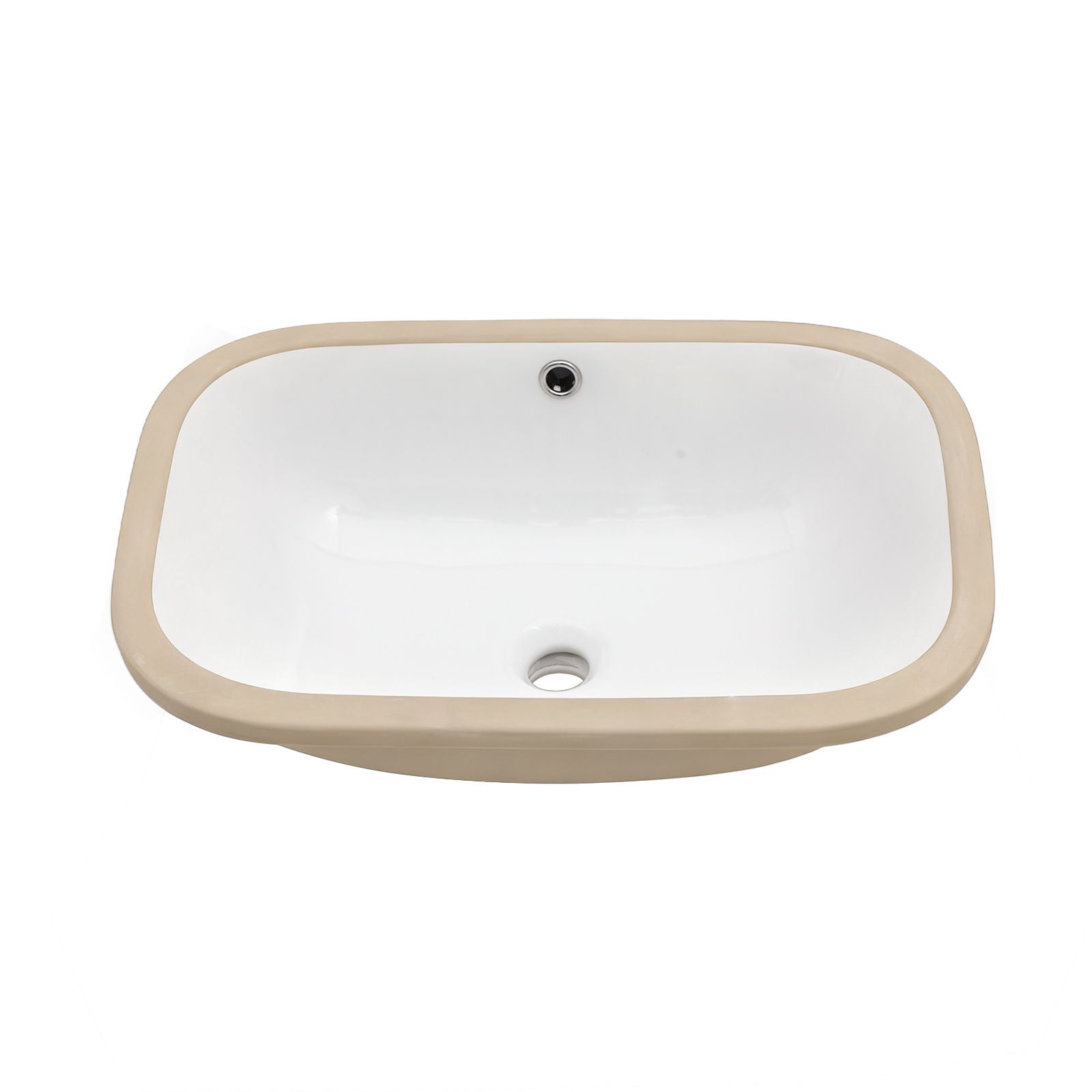 Modern Ceramic Undermount Bathroom Sink With Overflow, High Quality
