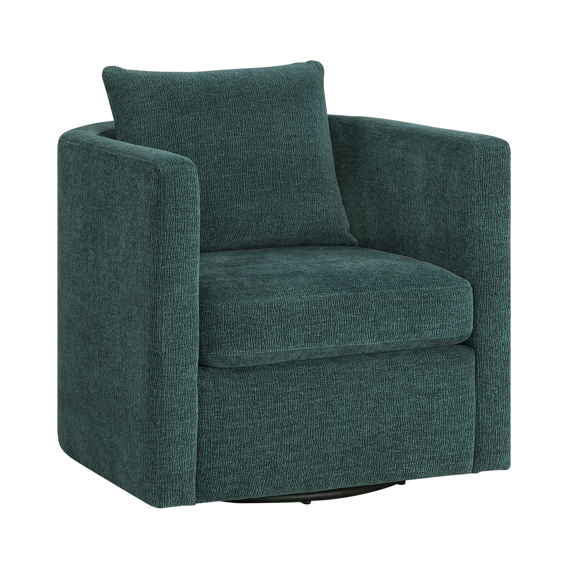 Sutton - Swivel Barrel Chair - Peacock - Best Buy Furniture