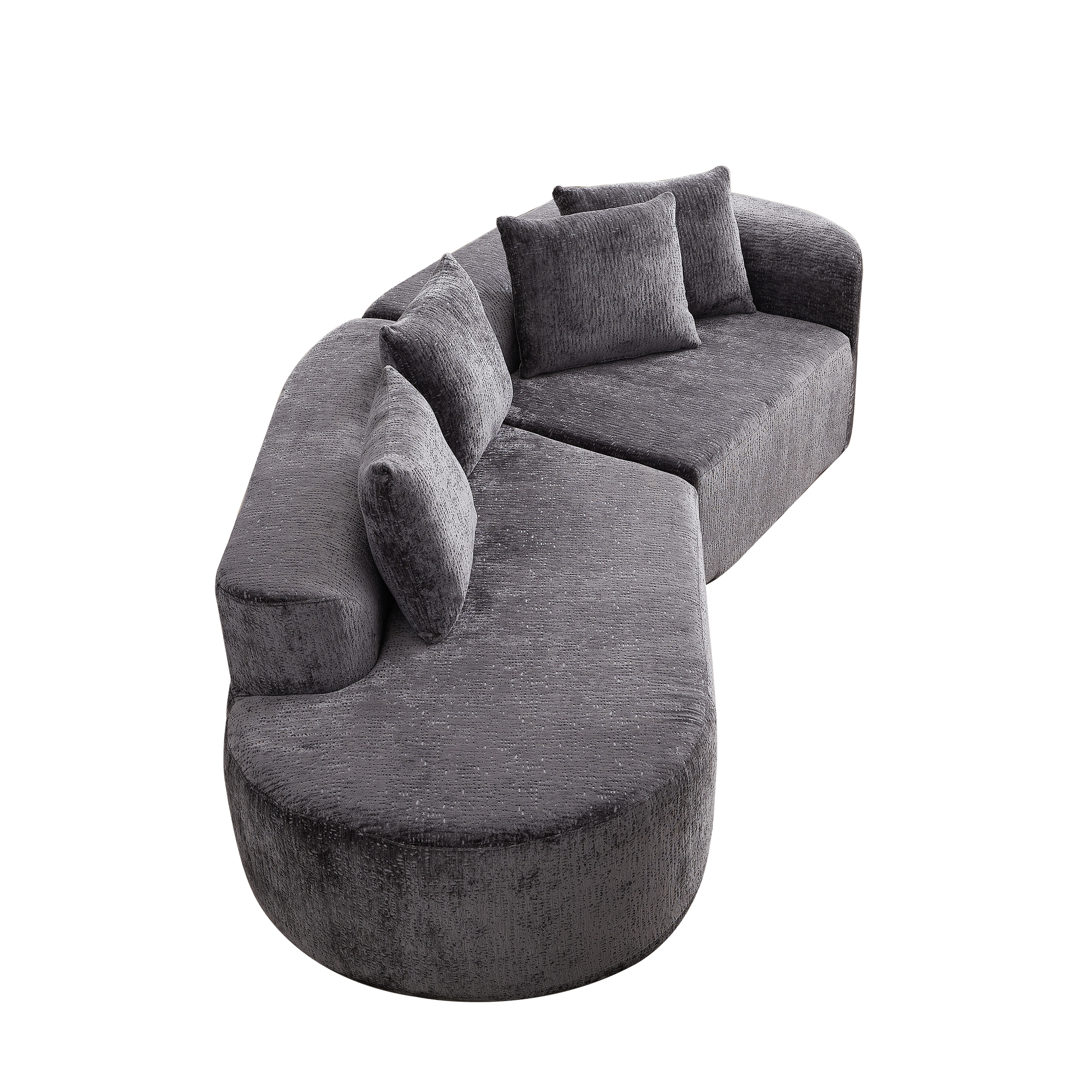 Modern Upholstered Oversized Sectional Sofa, 114-Inch Chenille - Best Buy Furniture