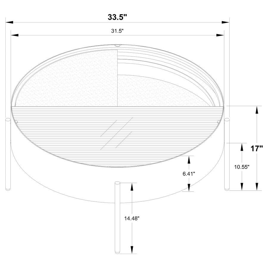 Ozella - Round Coffee Table Set