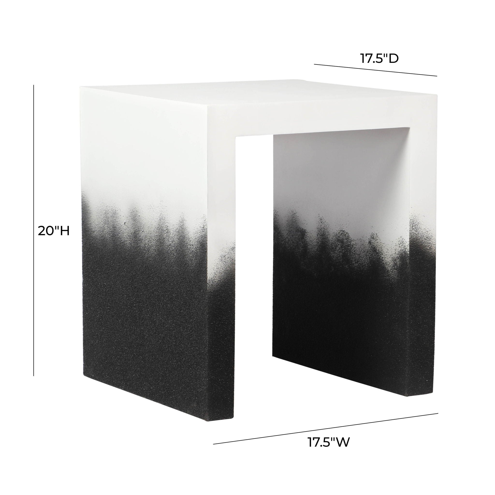 Matra - End Table - Black And White