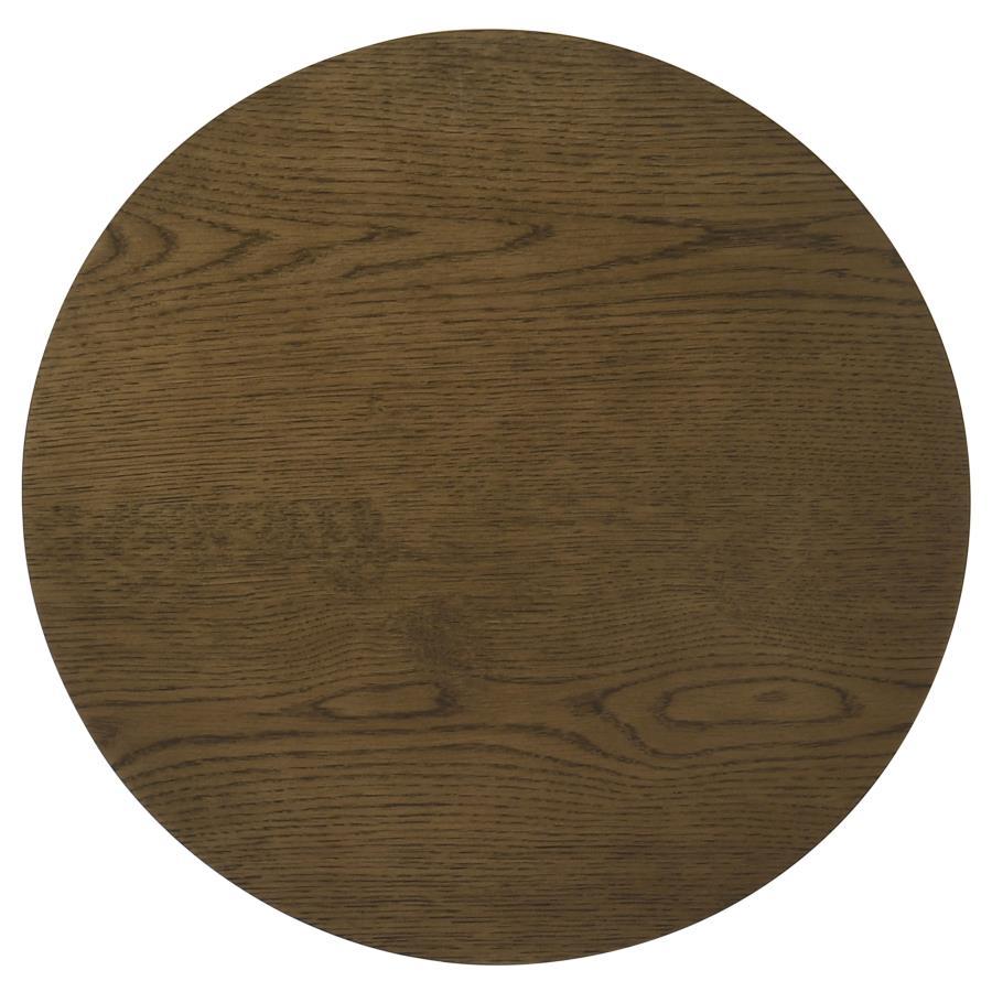 Ottowa - Round Wood Table With Shelf