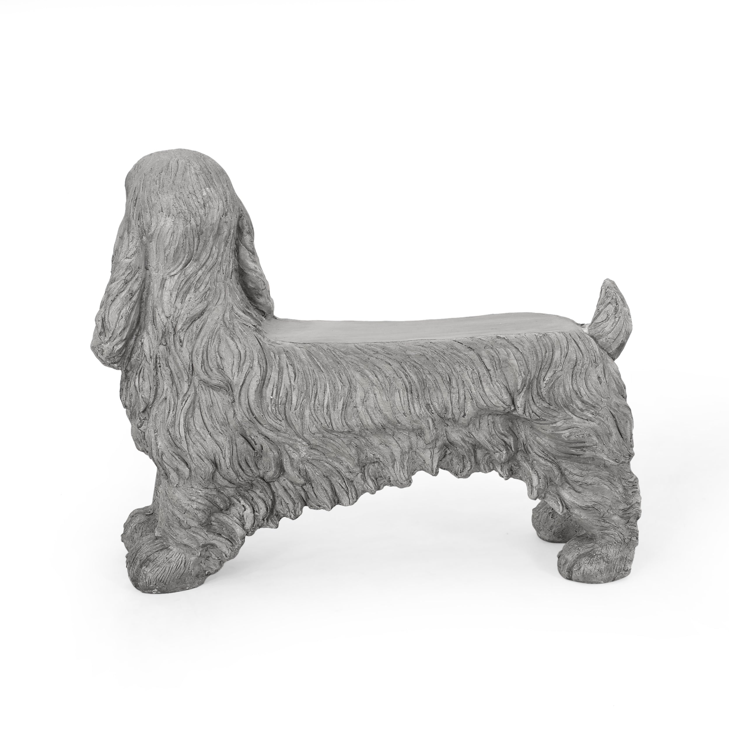 Cocker spaniel outdoor bench