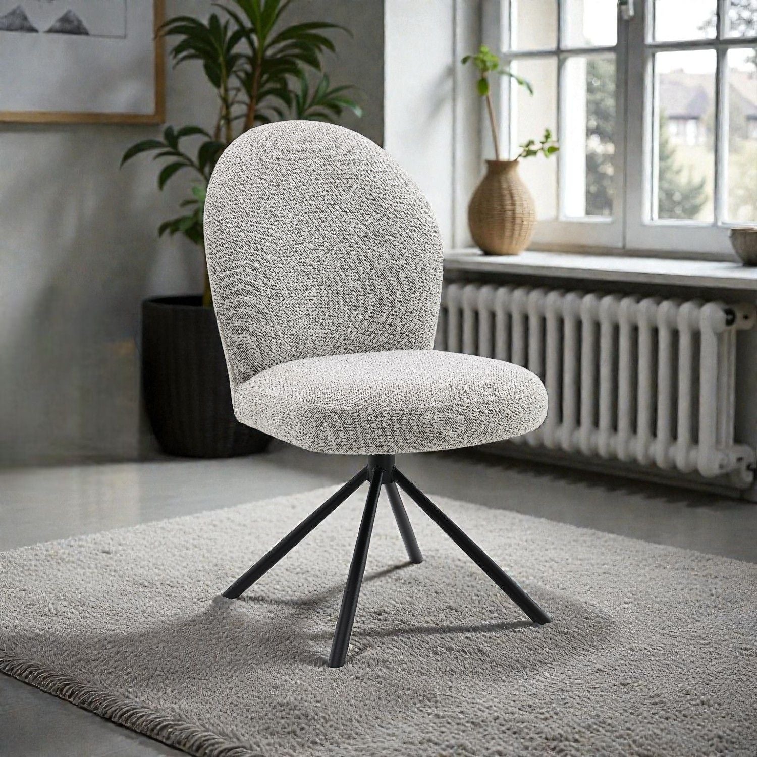 Side Chair With Swivel (Set of 2) - Gray