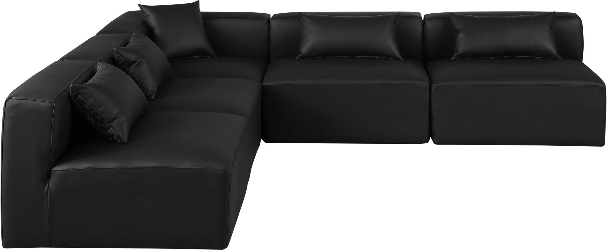 Cube - 5 Piece Modular Corner Armless Sectional