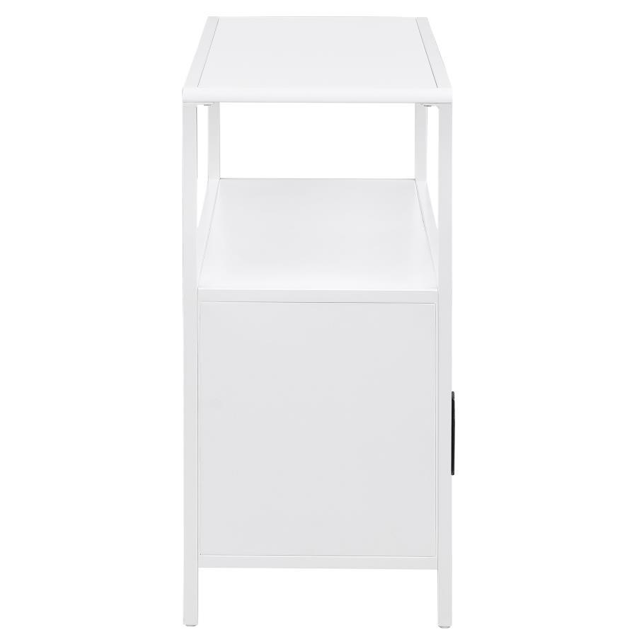 Amherst - 2-Door Radio Weave Cane Metal Accent Cabinet - Best Buy Furniture